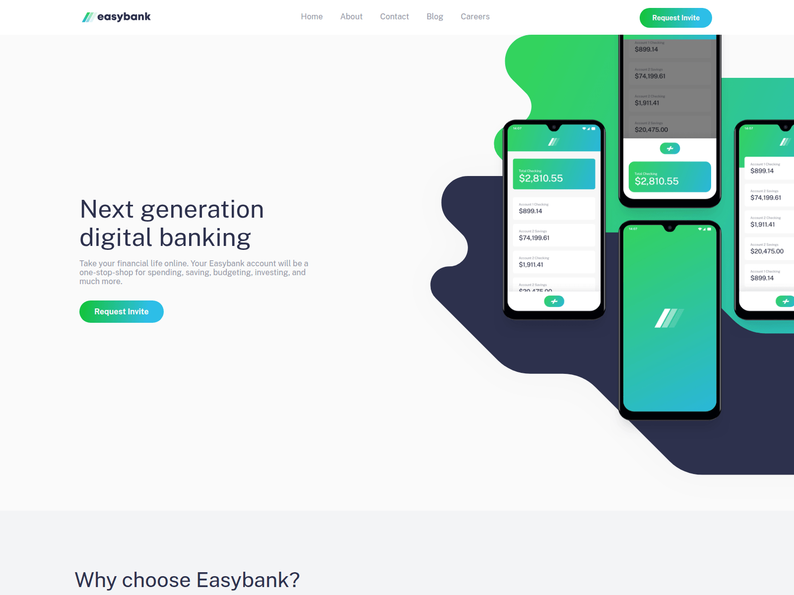 Screenshot of easybank-landing-page-alpha-seven.vercel.app