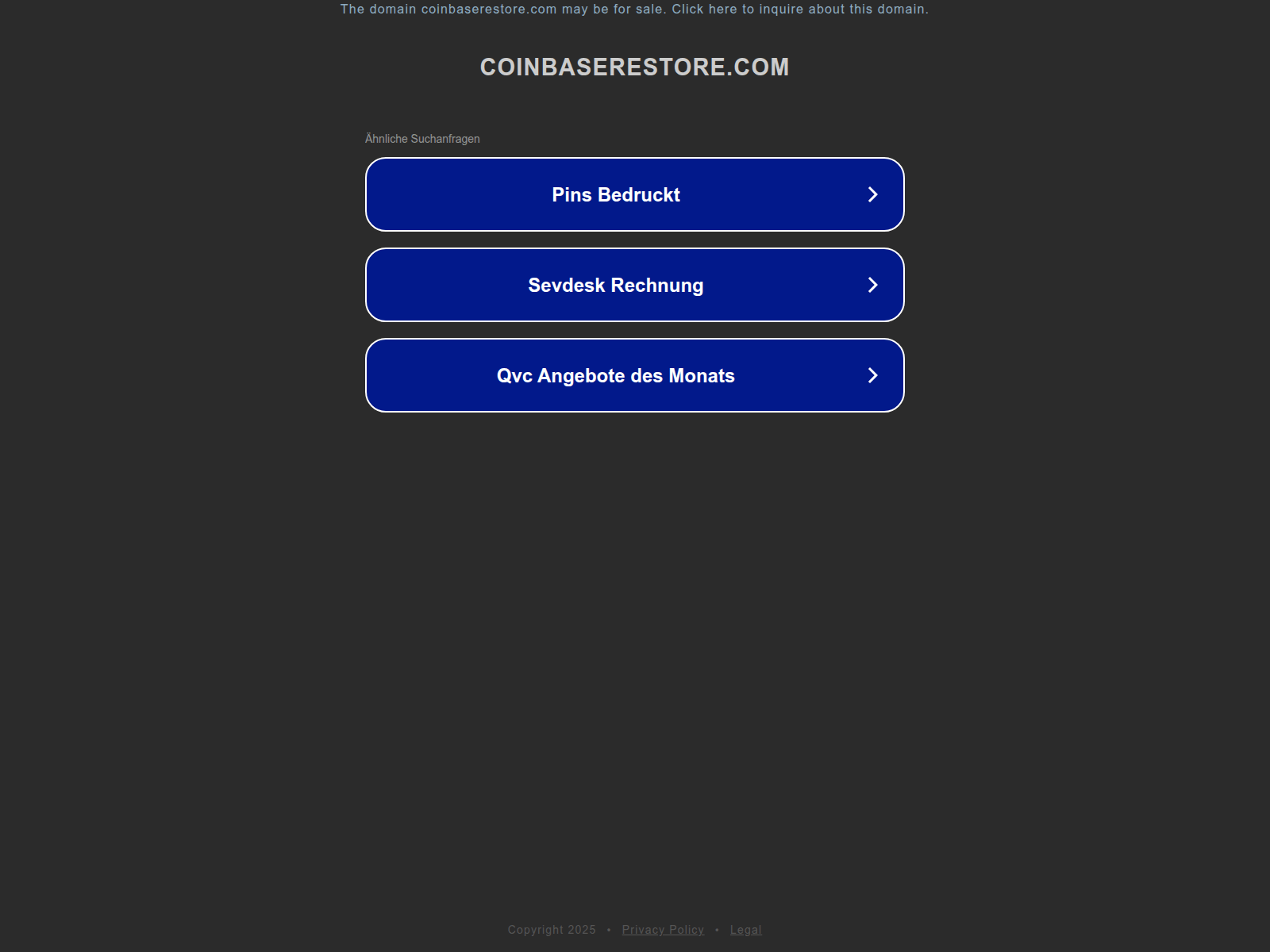 Screenshot of ww25.coinbaserestore.com