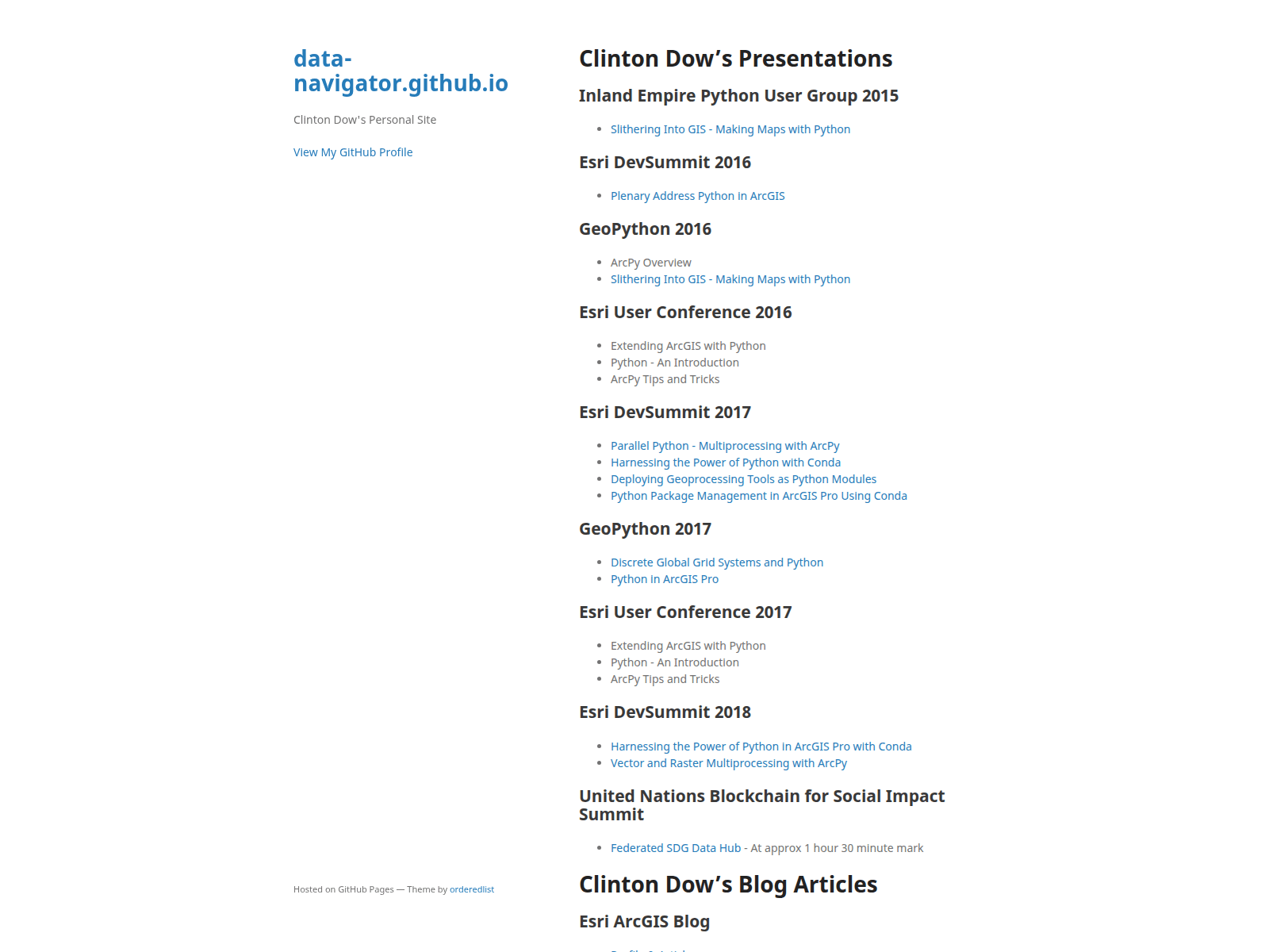 Screenshot of data-navigator.github.io