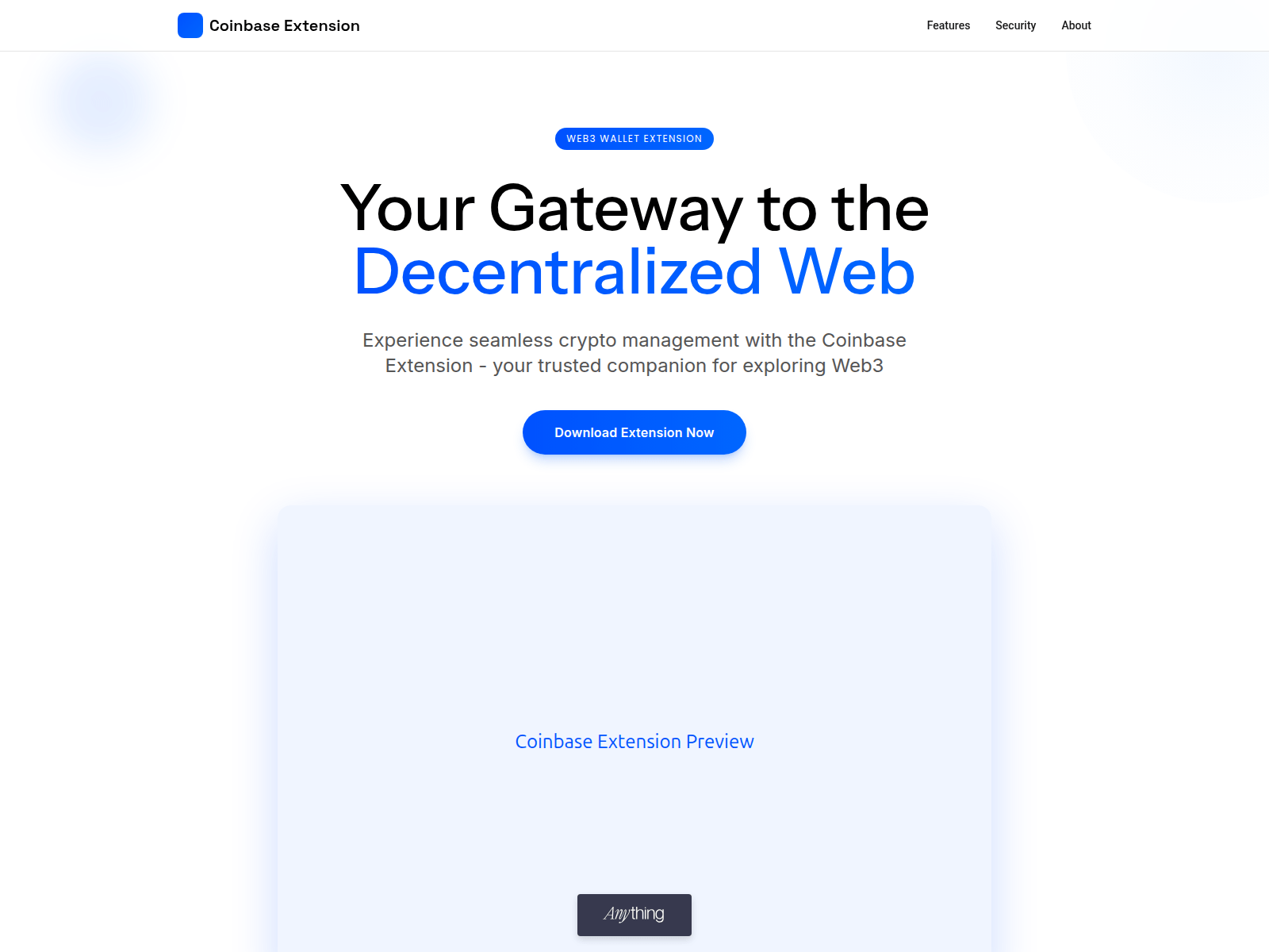 Screenshot of coenbase-extension-web3.created.app