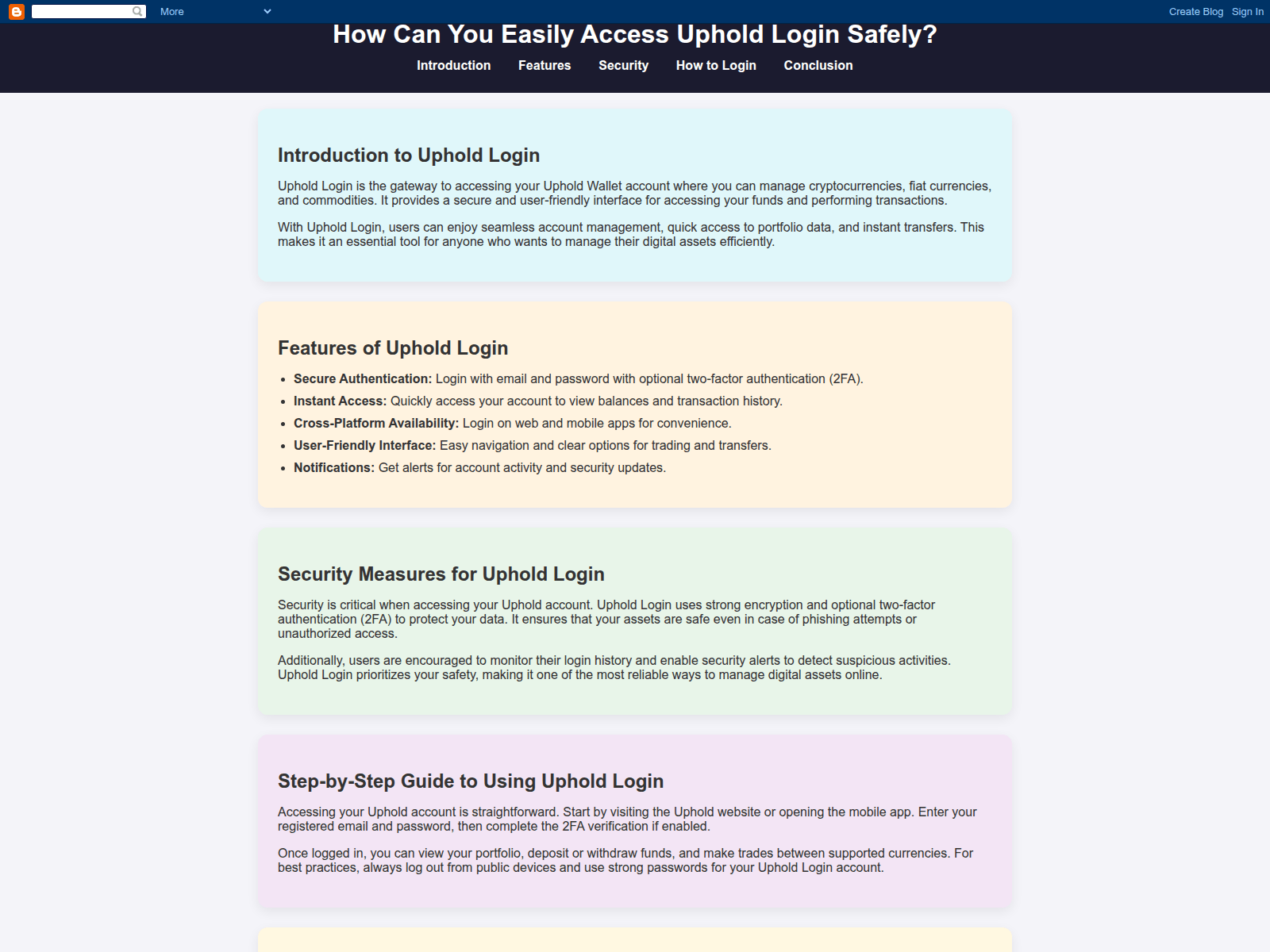 Screenshot of connect-uphold-login.blogspot.com.co