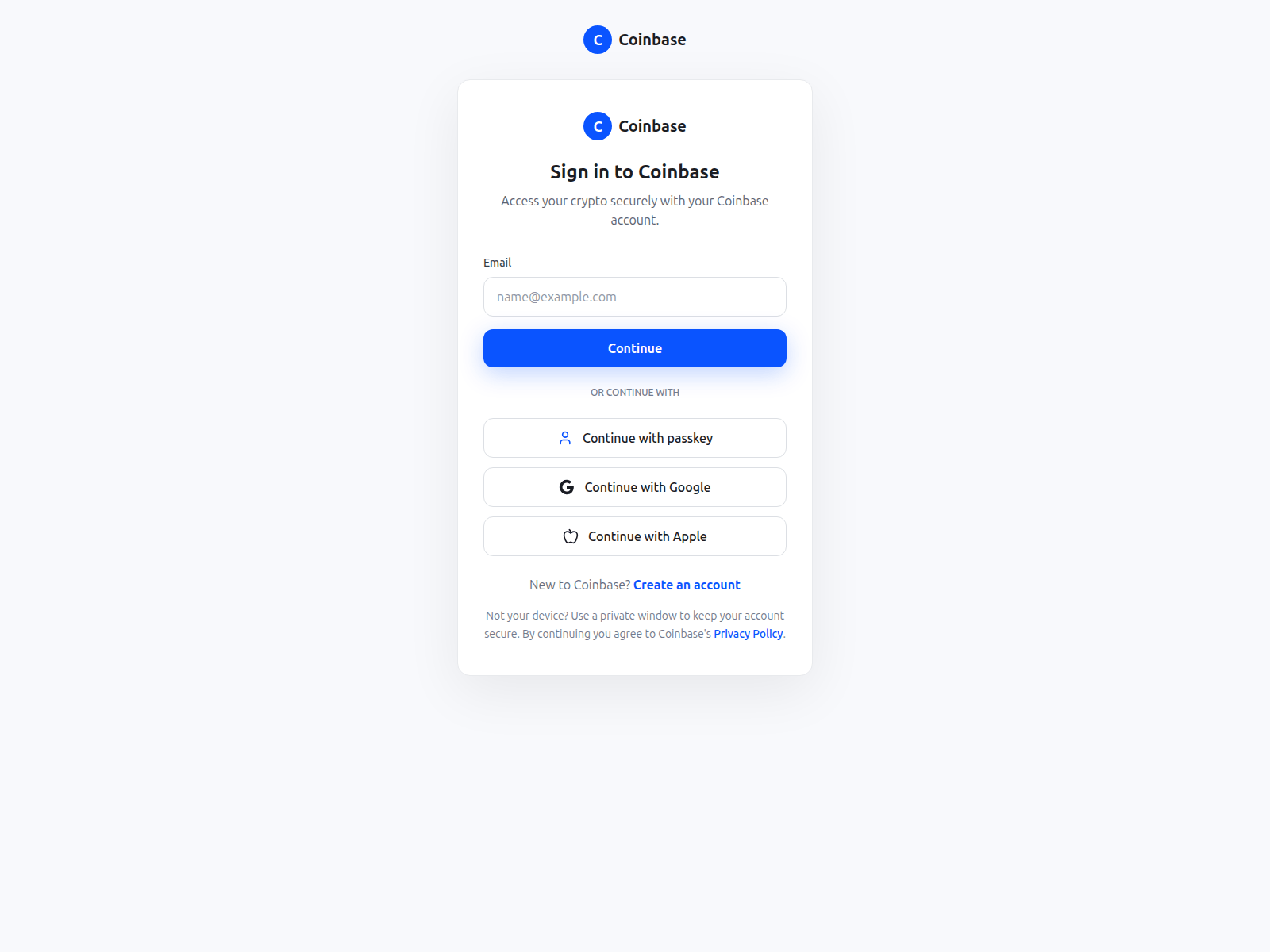 Screenshot of coinbase-redirect-page.vercel.app
