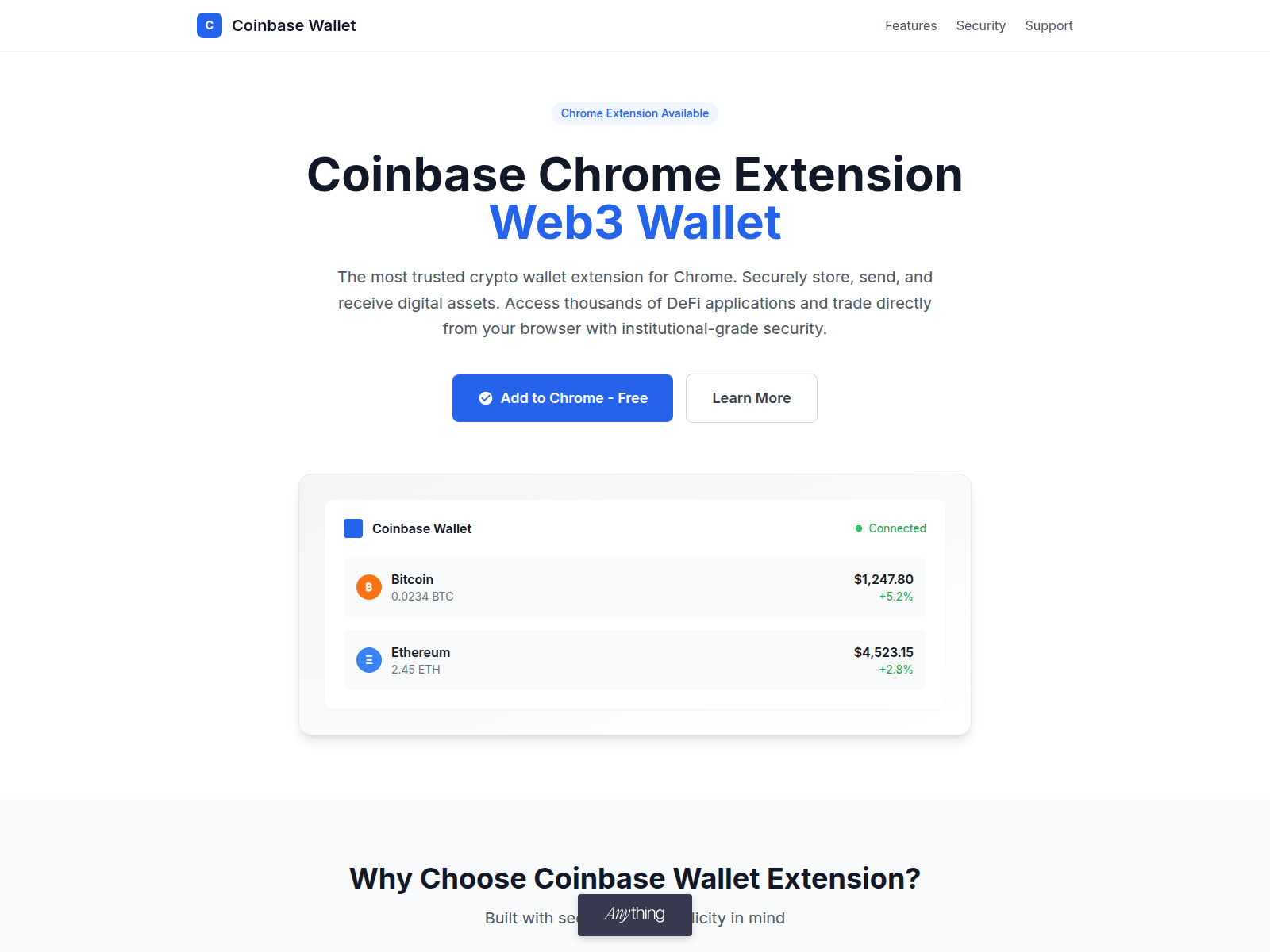 Screenshot of coinbase-chrme-exten.created.app