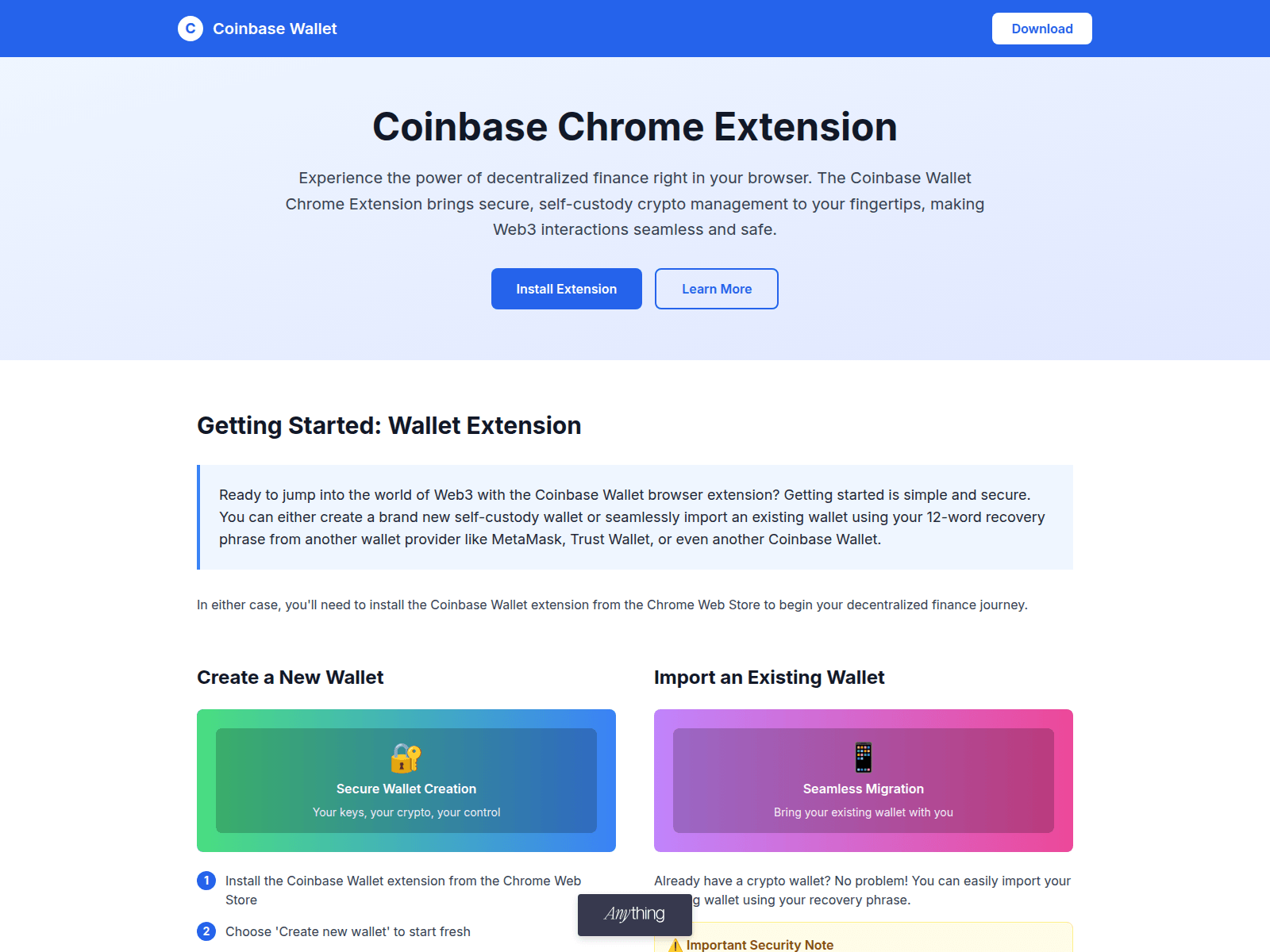 Screenshot of coinbase-chrome-extensn.created.app
