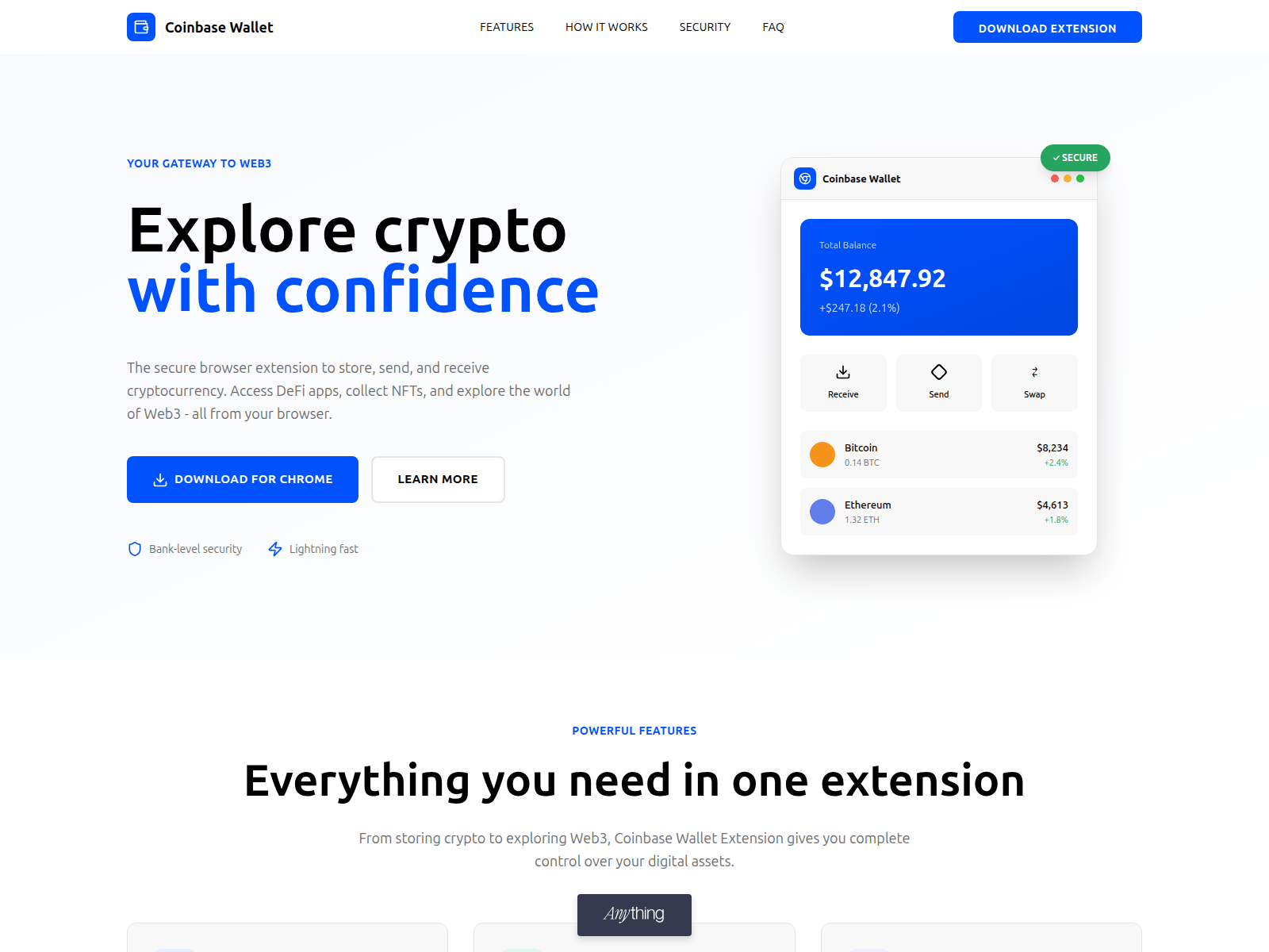 Screenshot of coinbase-extensions.created.app