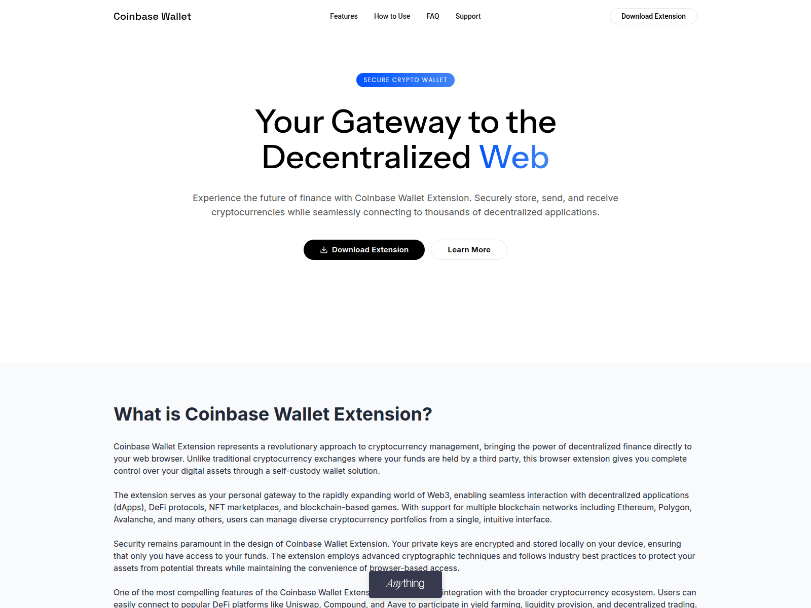 Screenshot of coinbase-walet-extension.created.app