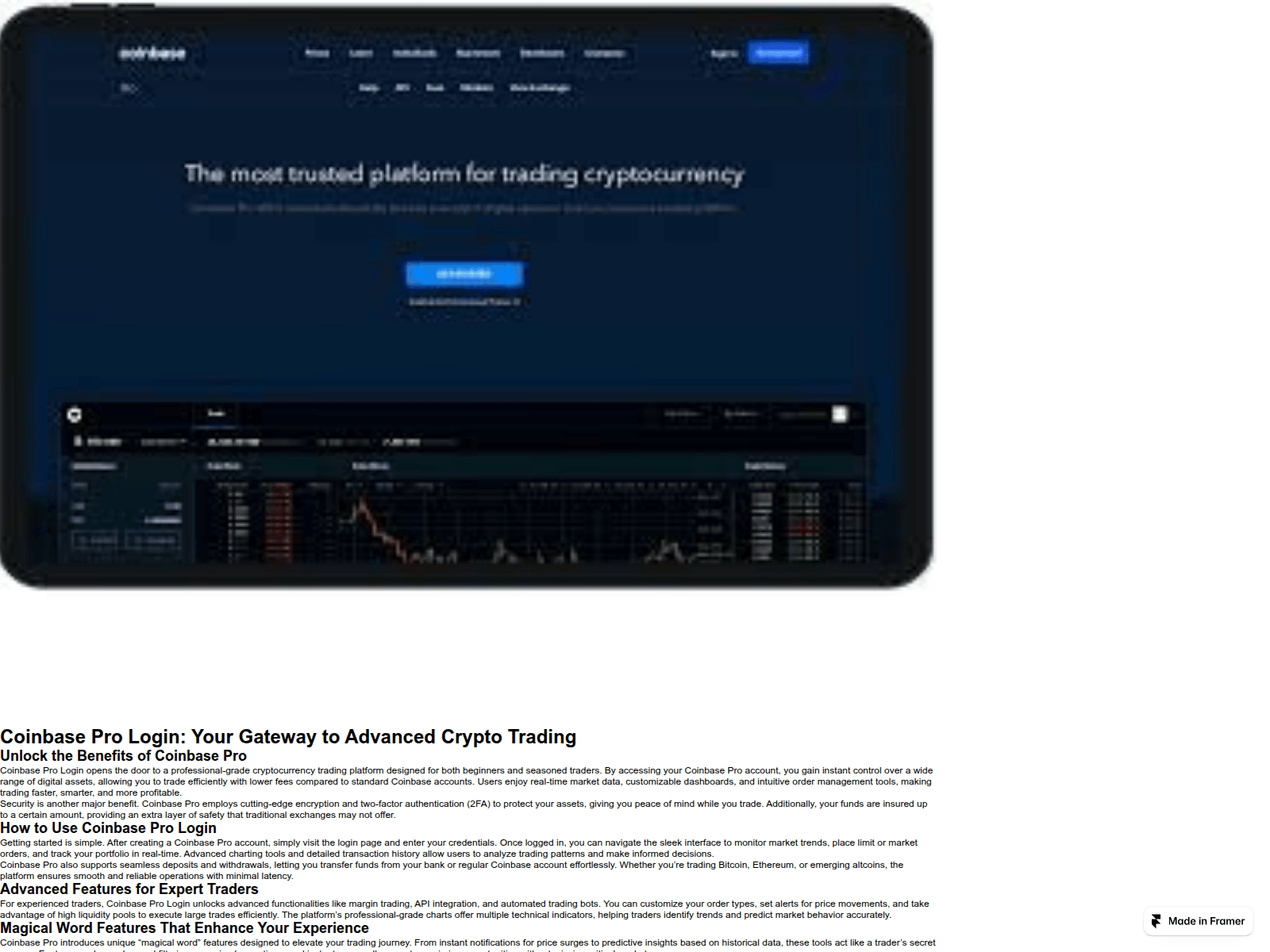 Screenshot of access-coinbasehelp.framer.wiki