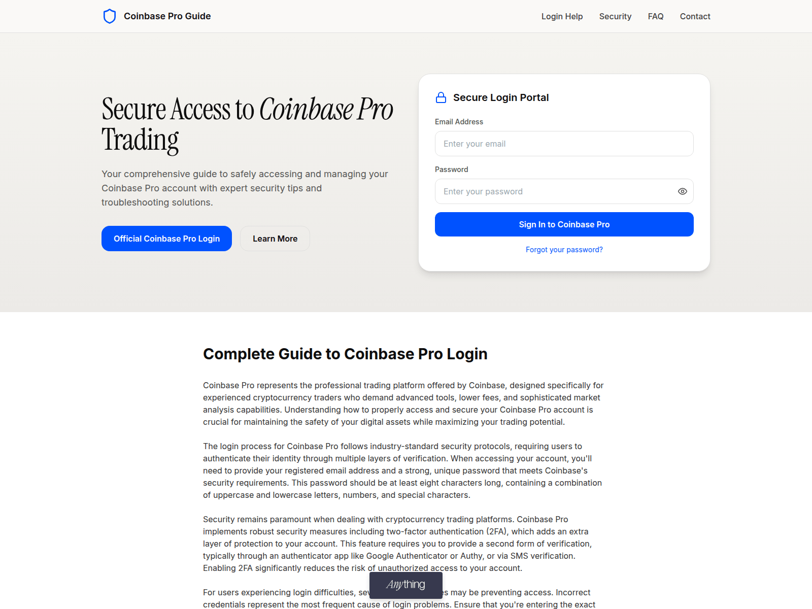 Screenshot of coinbse-pro-logn.created.app