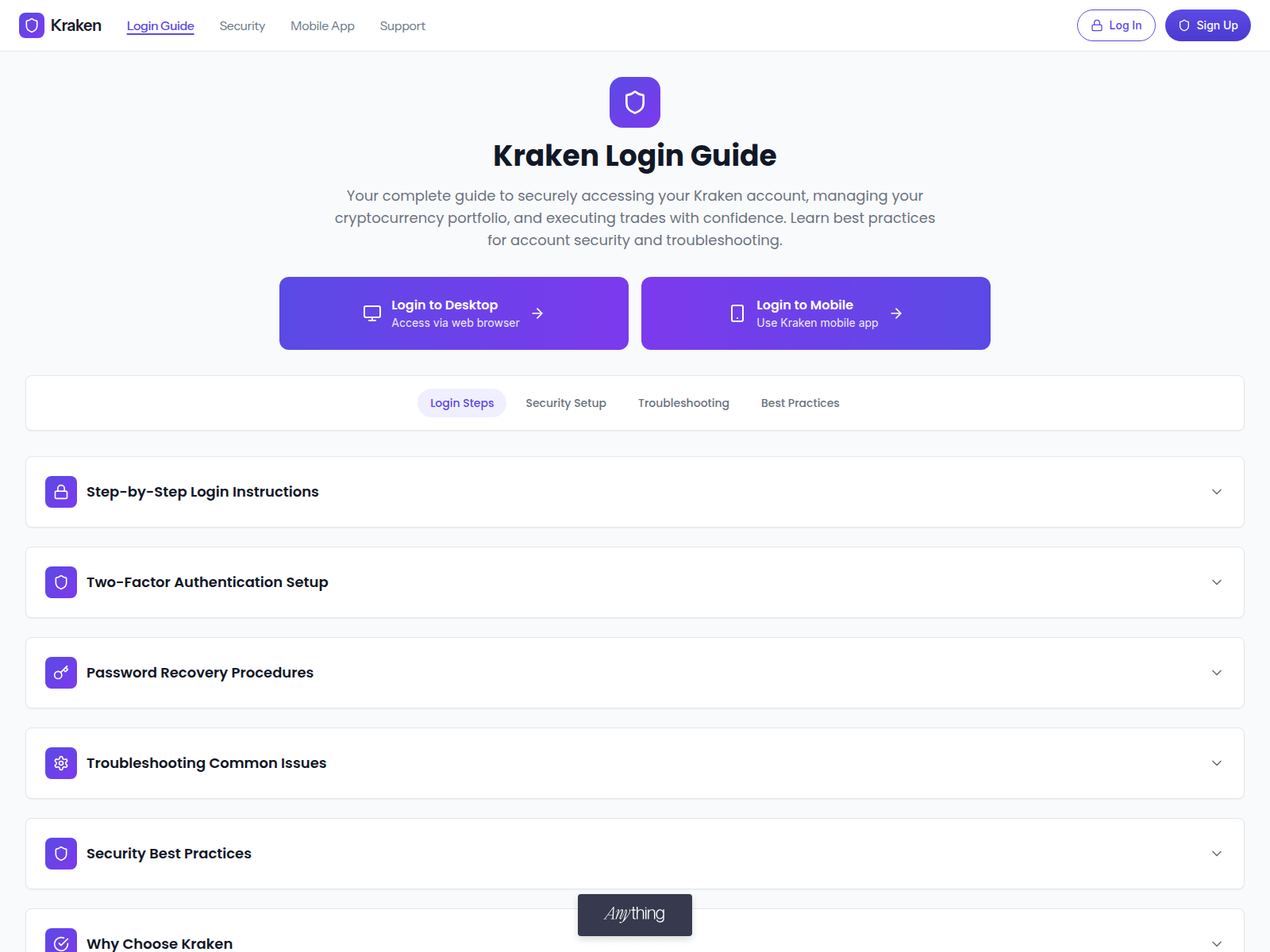 Screenshot of sso-krakken-logn-docs.created.app