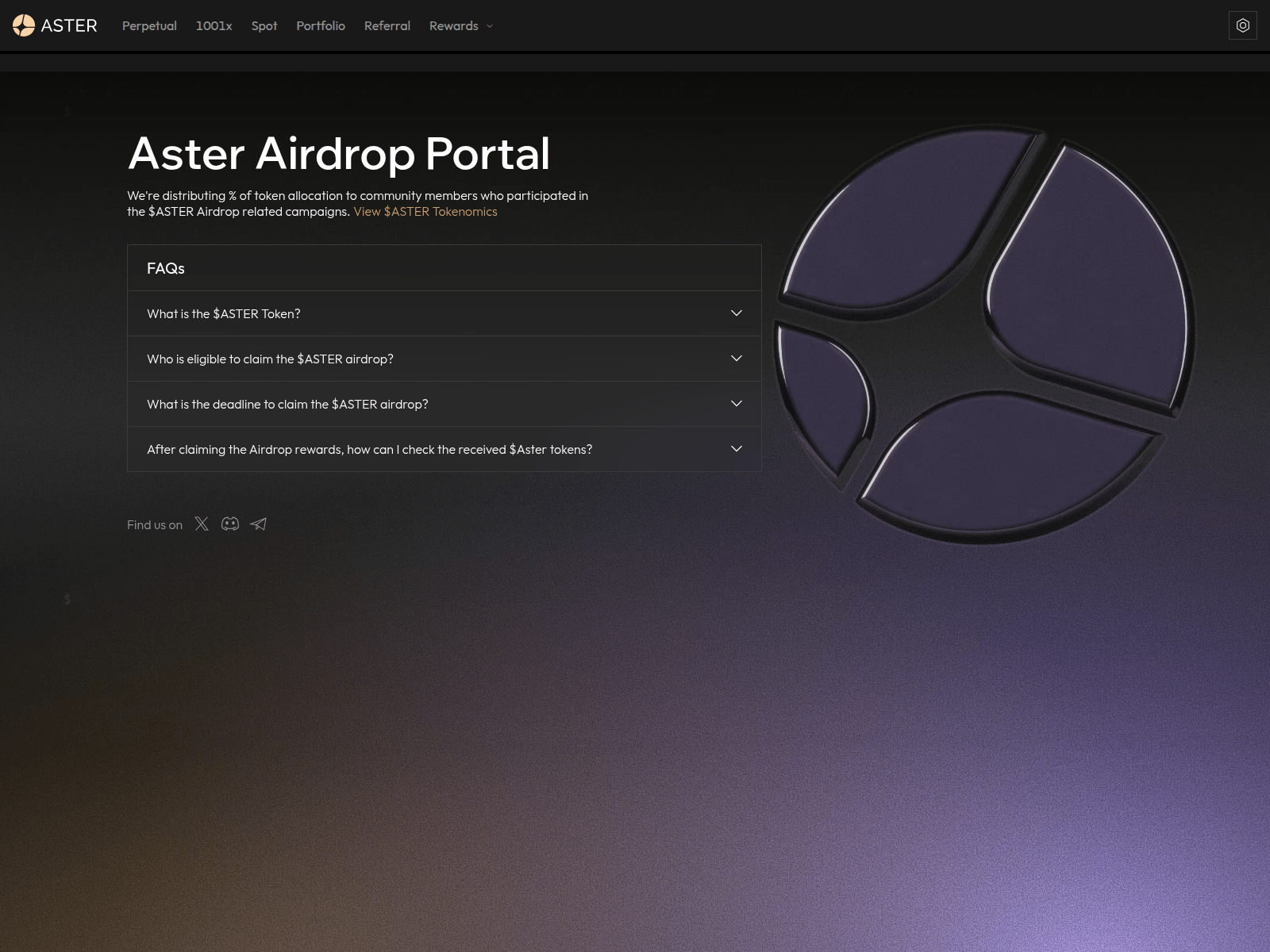 Screenshot of aster-dex.run