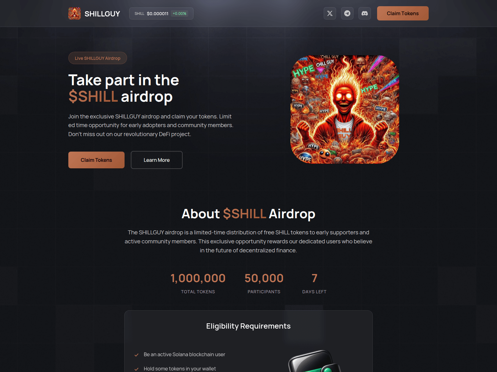 Screenshot of shillguyai.com