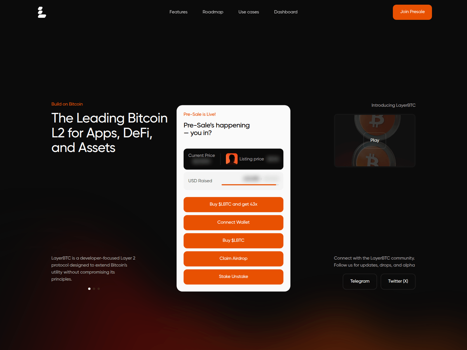Screenshot of layerbtcai.xyz