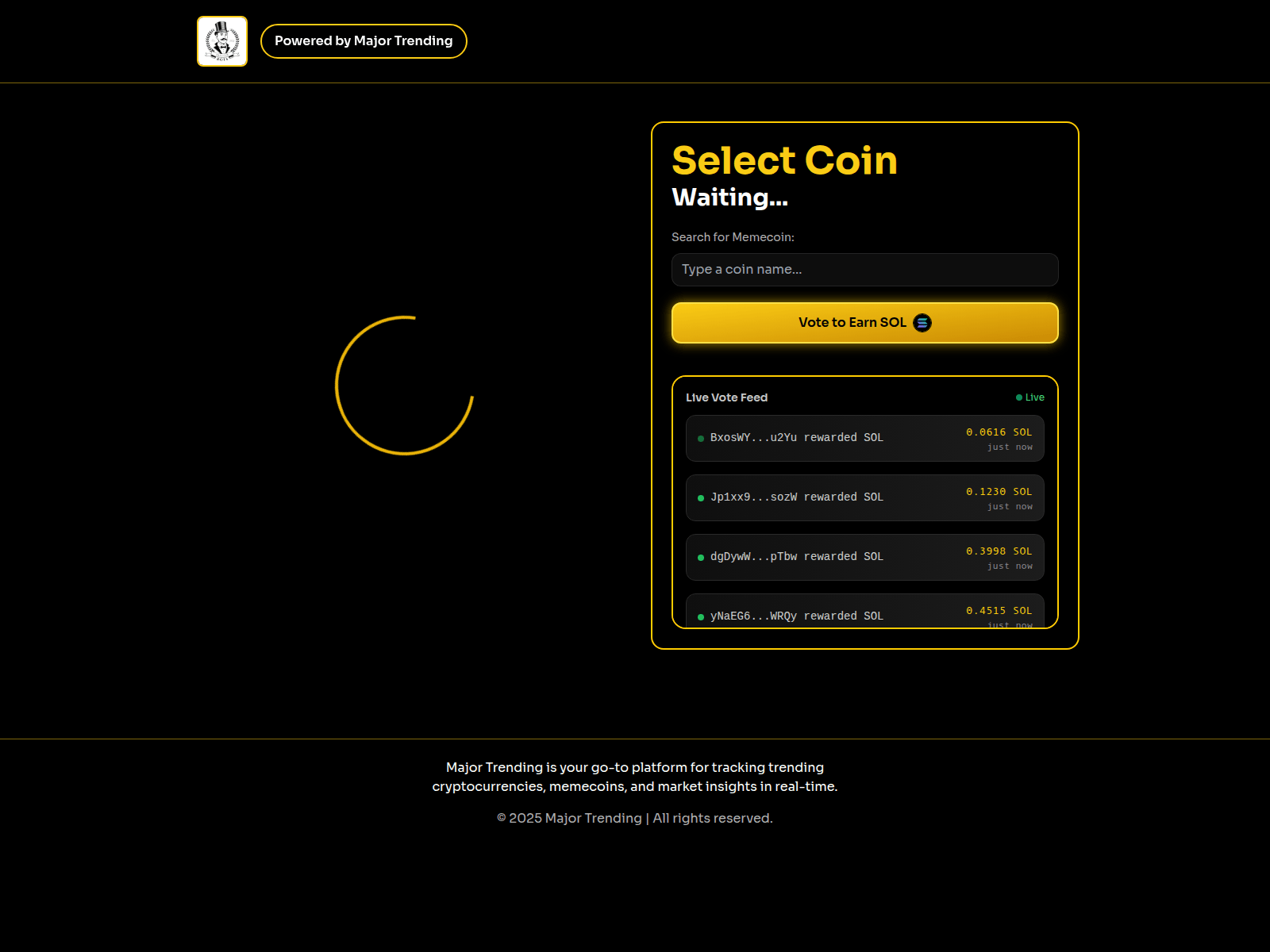 Screenshot of majorvotes.com