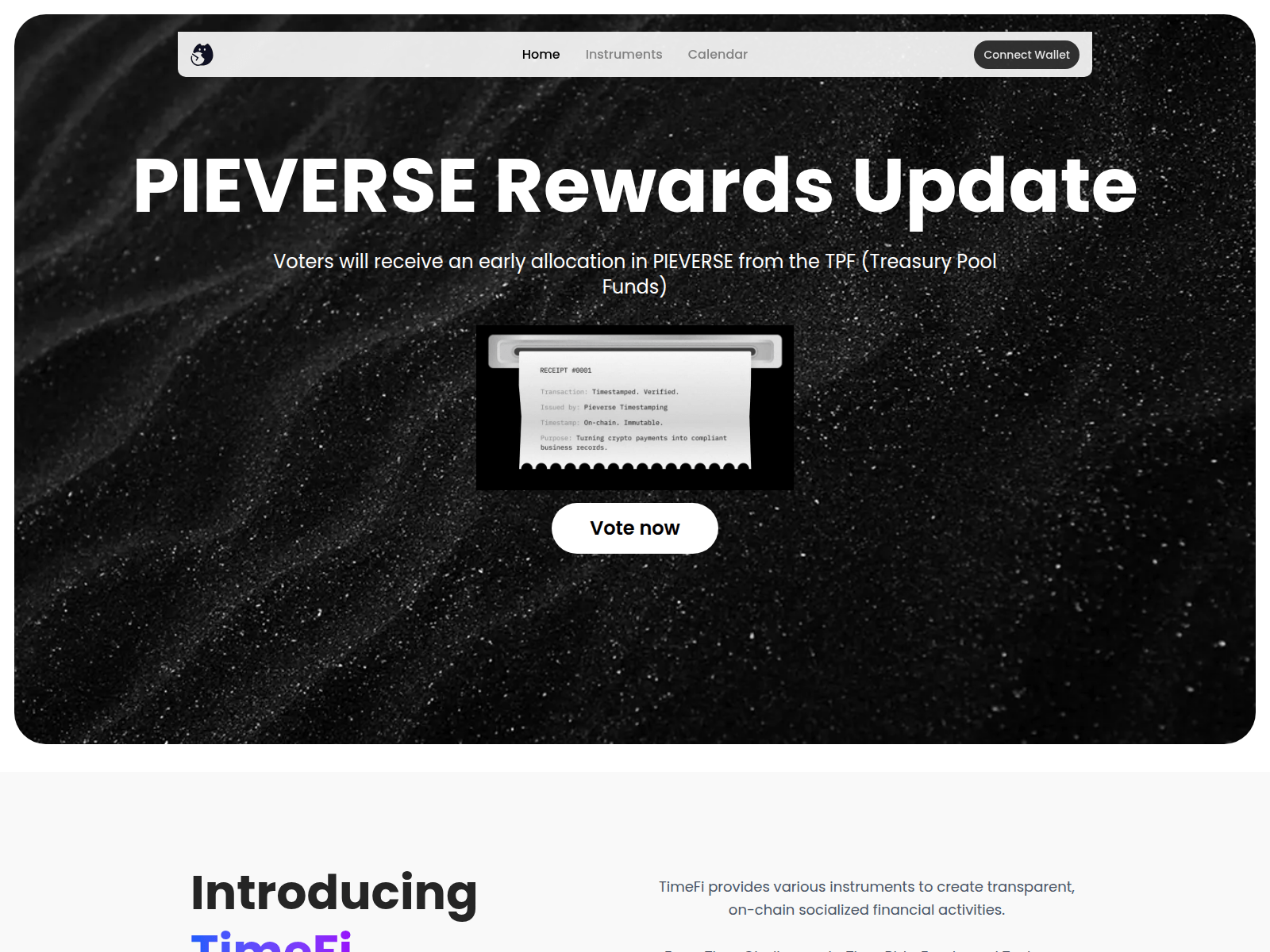 Screenshot of vote-pieverse.xyz