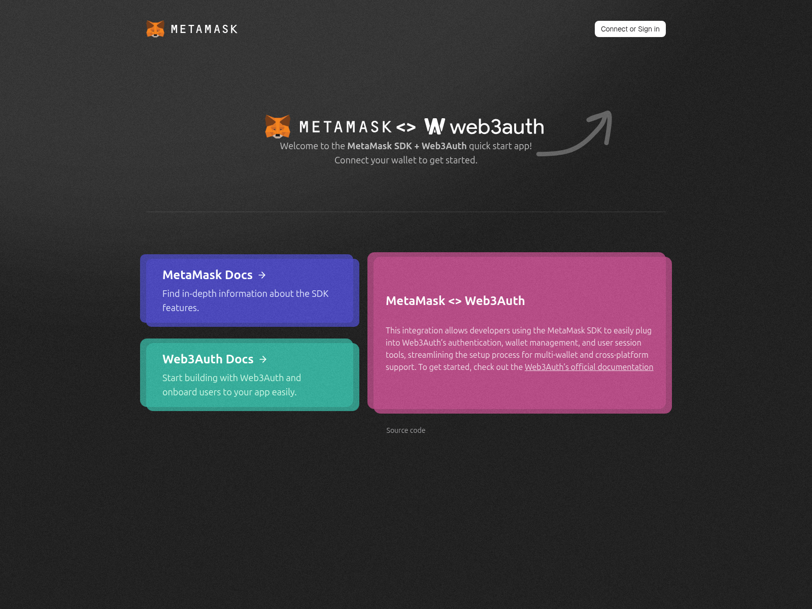 Screenshot of metamask-web3auth-demo.vercel.app