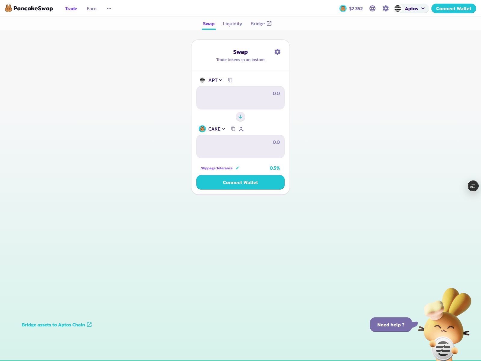 Screenshot of aptos-web-git-chore-shows-the-staking-token-website.pancake.run