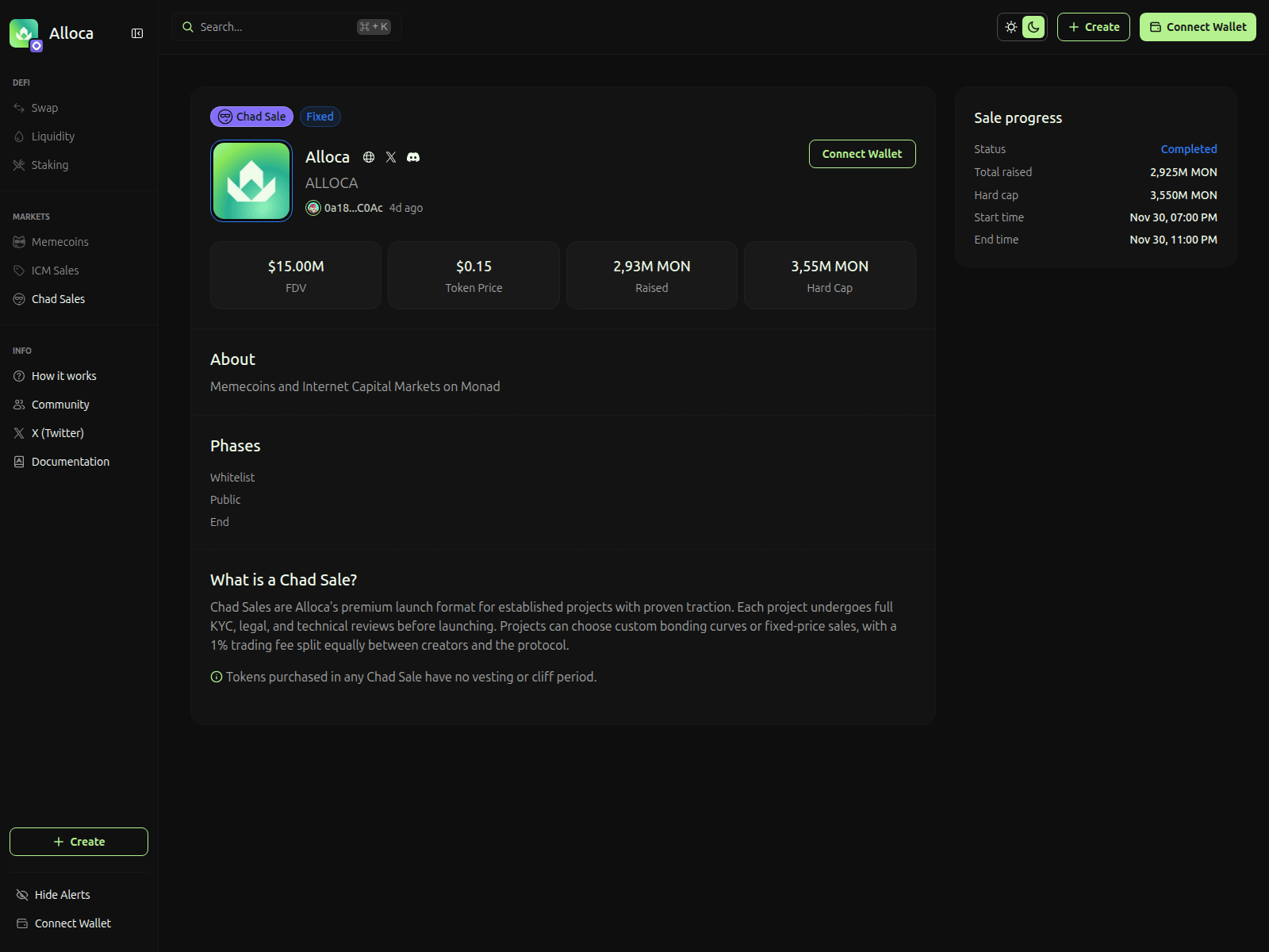 Screenshot of alloca.org