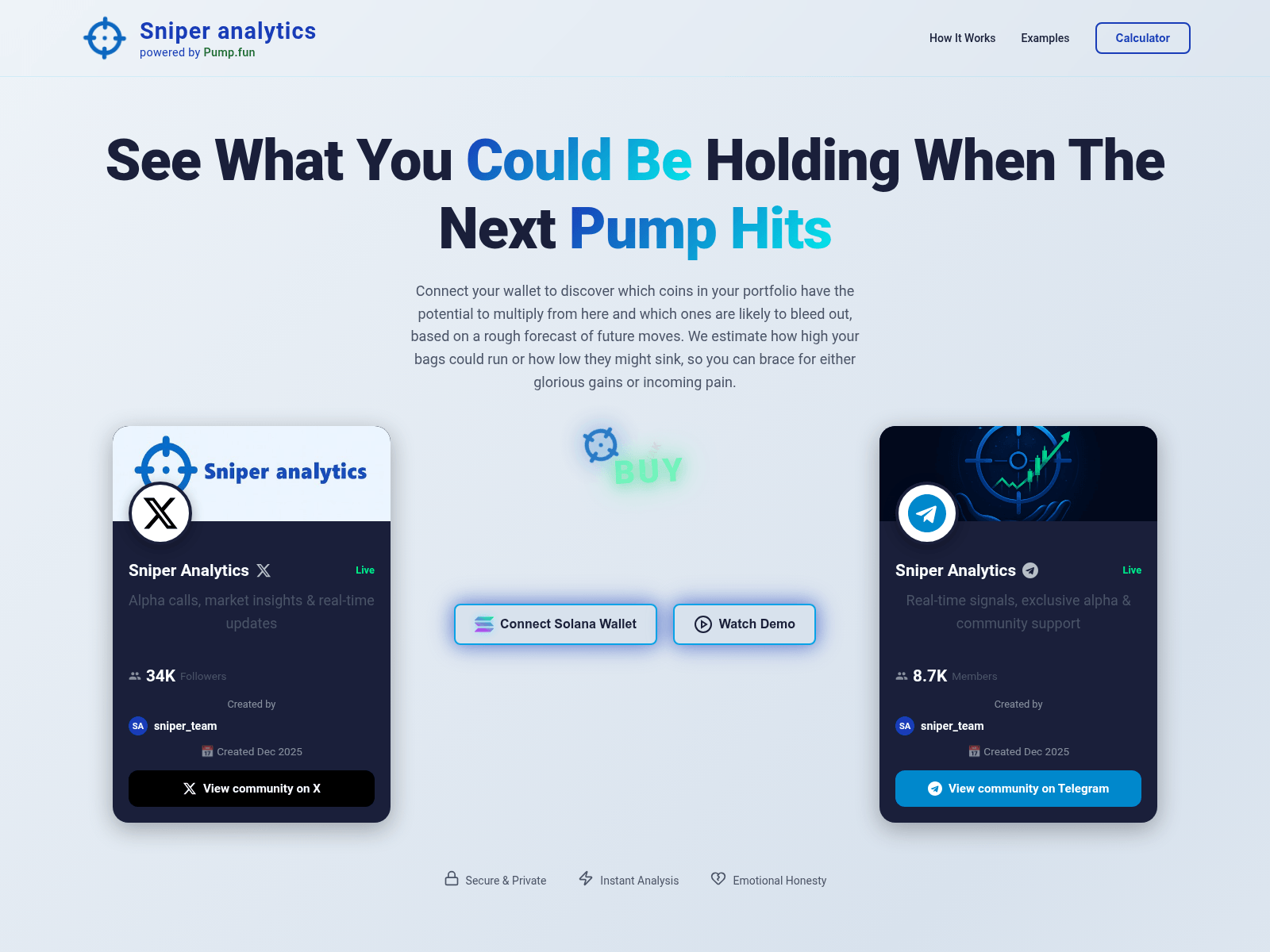 Screenshot of sniper-analytics.com