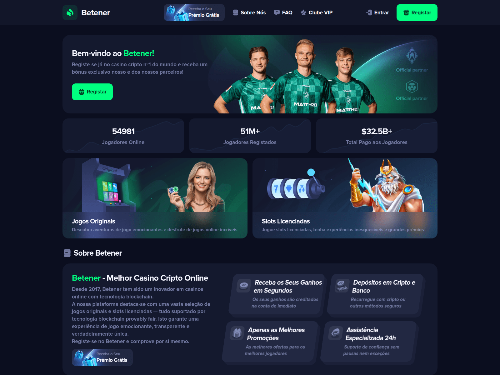 Screenshot of betener.com