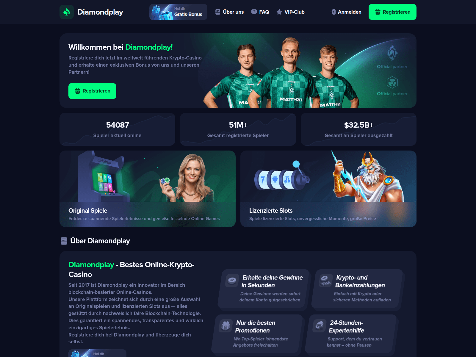 Screenshot of diamondplay.life