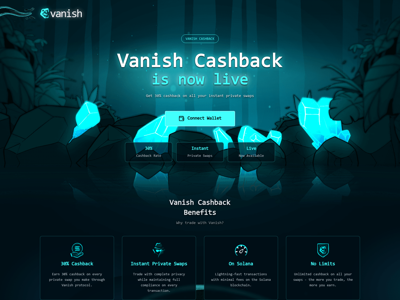 Screenshot of vanishtrade.xyz