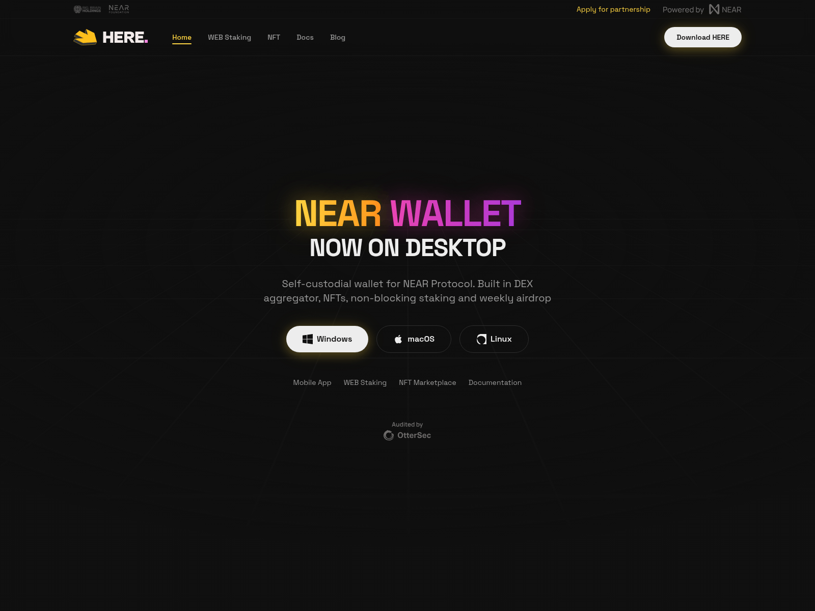 Screenshot of heredesktopwallet.app