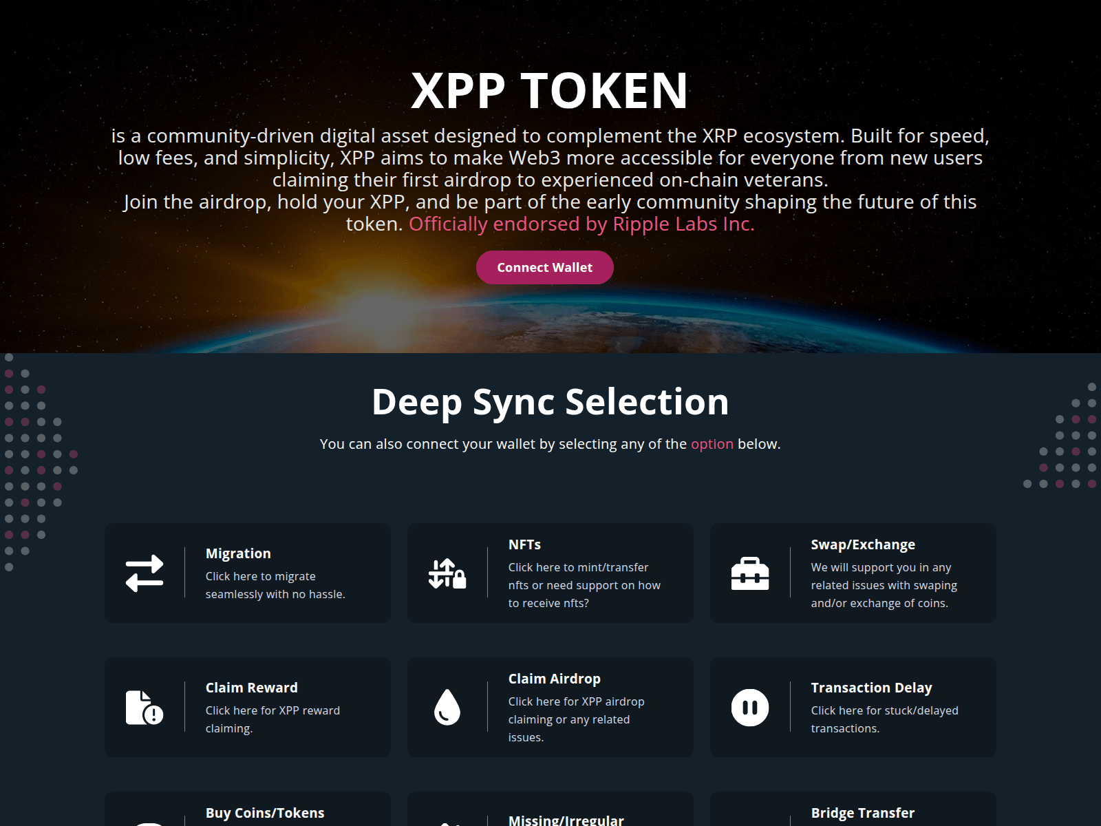 Screenshot of xpptoken.com