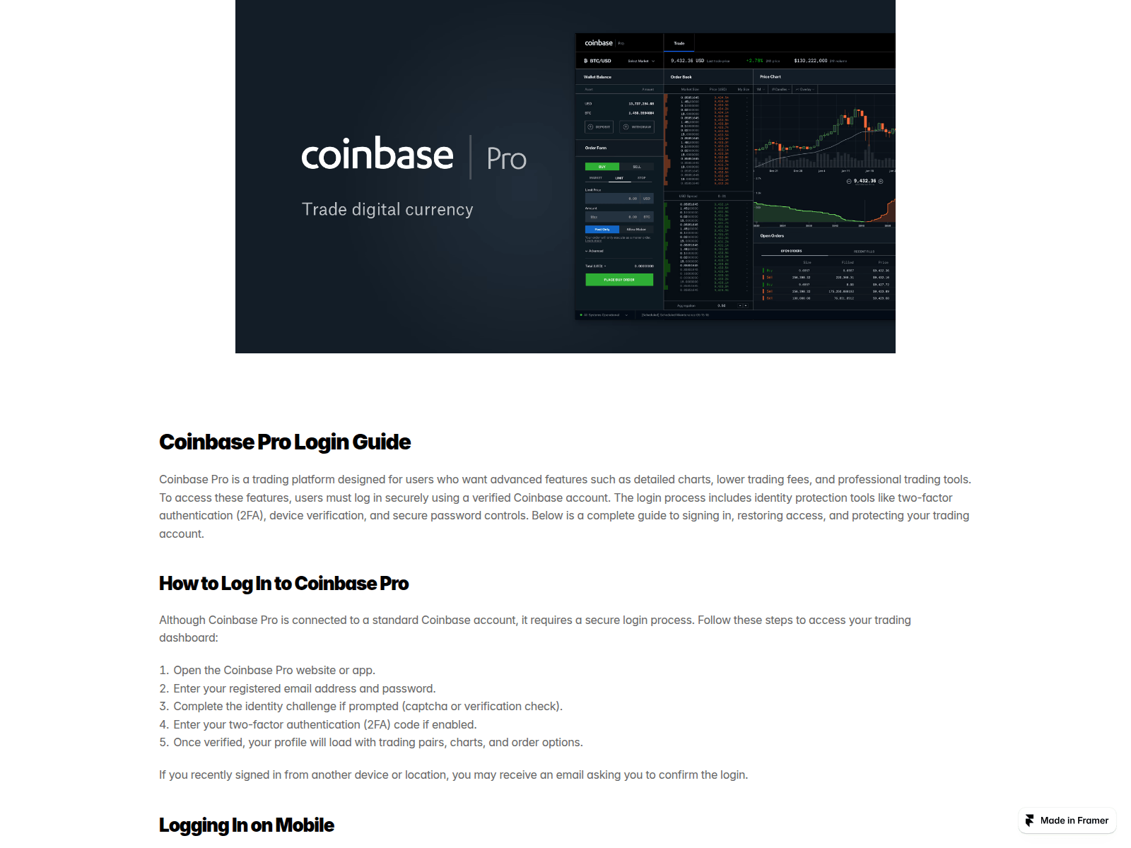 Screenshot of io-coinbaseprologin.framer.ai