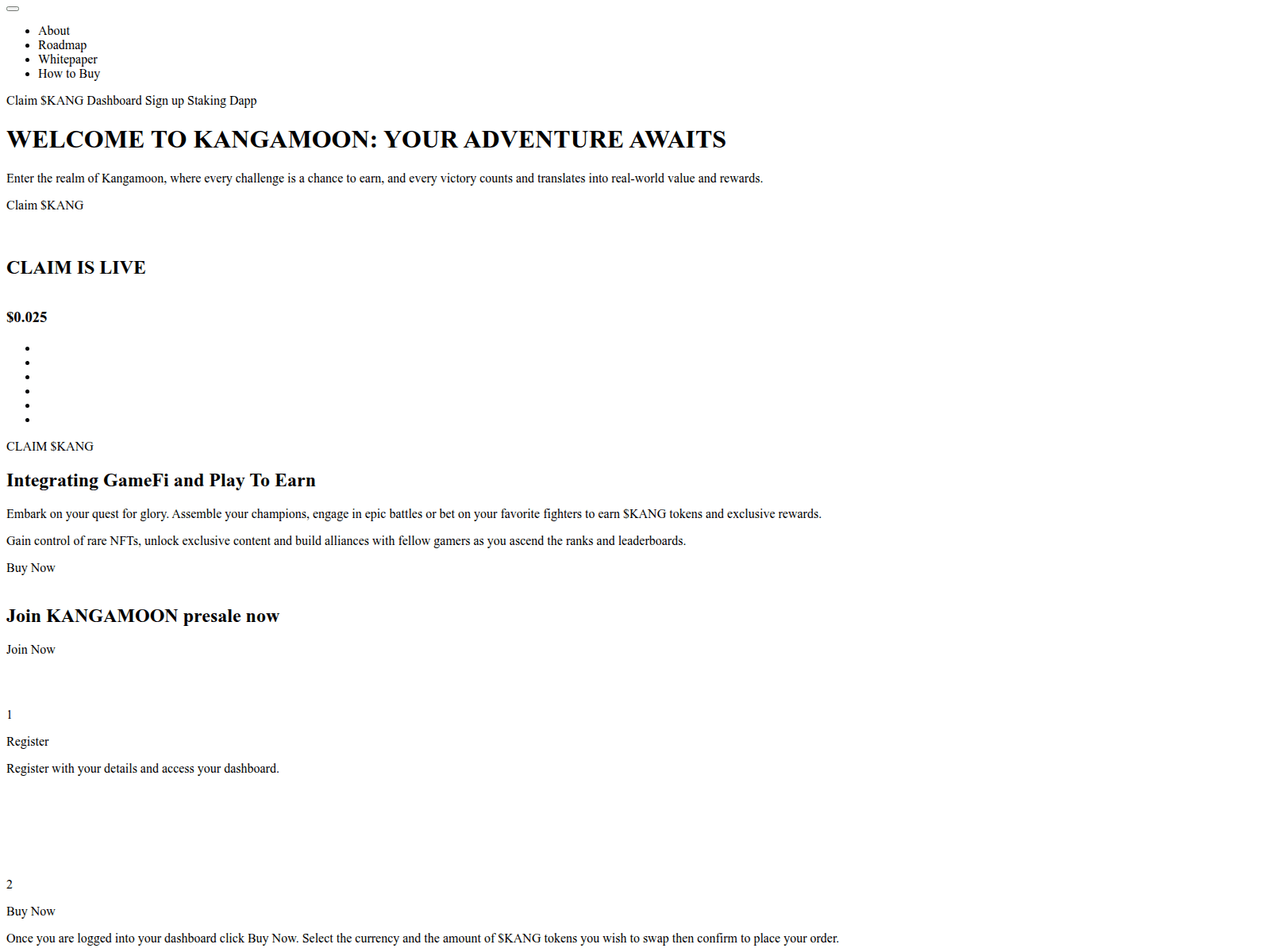Screenshot of kangamoon-claim.pages.dev