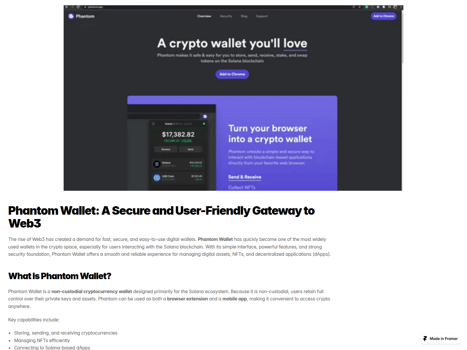 Screenshot of phantome-wallet--hallp.framer.media