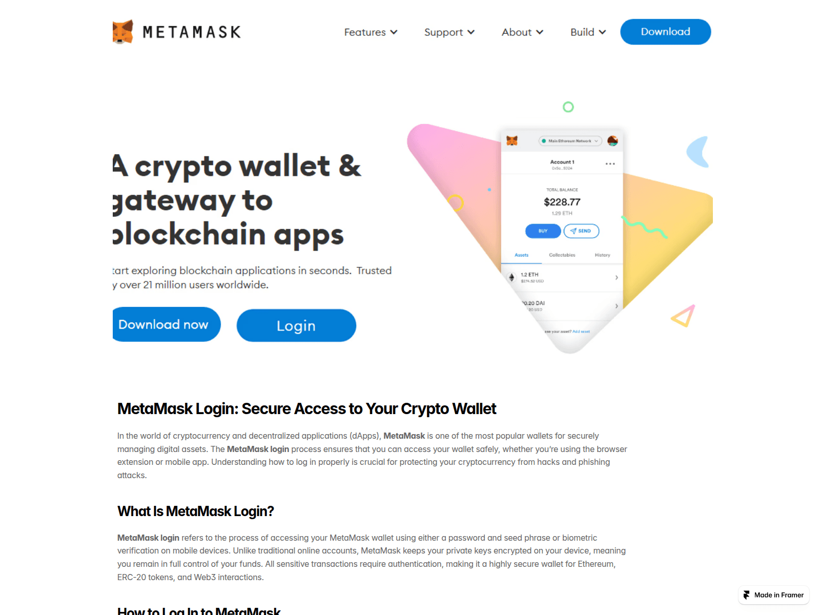 Screenshot of portal-metamask-io.framer.ai