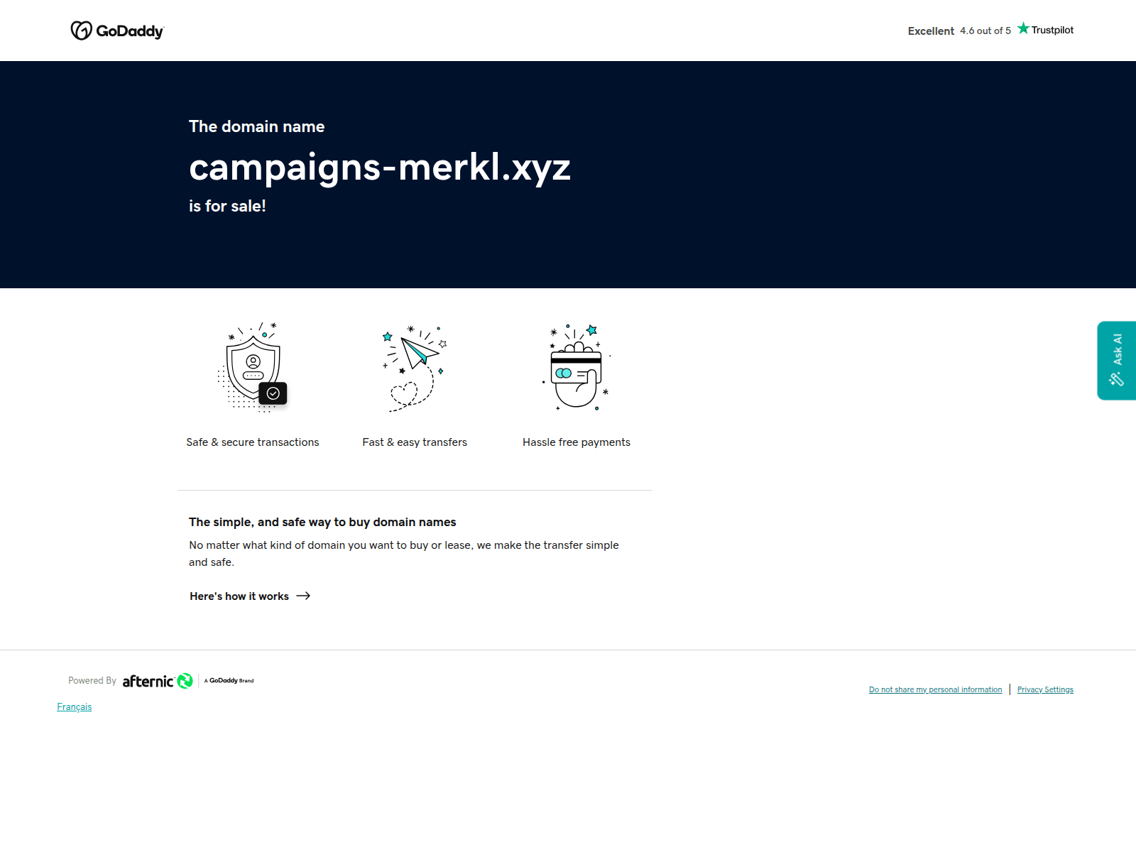 Screenshot of campaigns-merkl.xyz