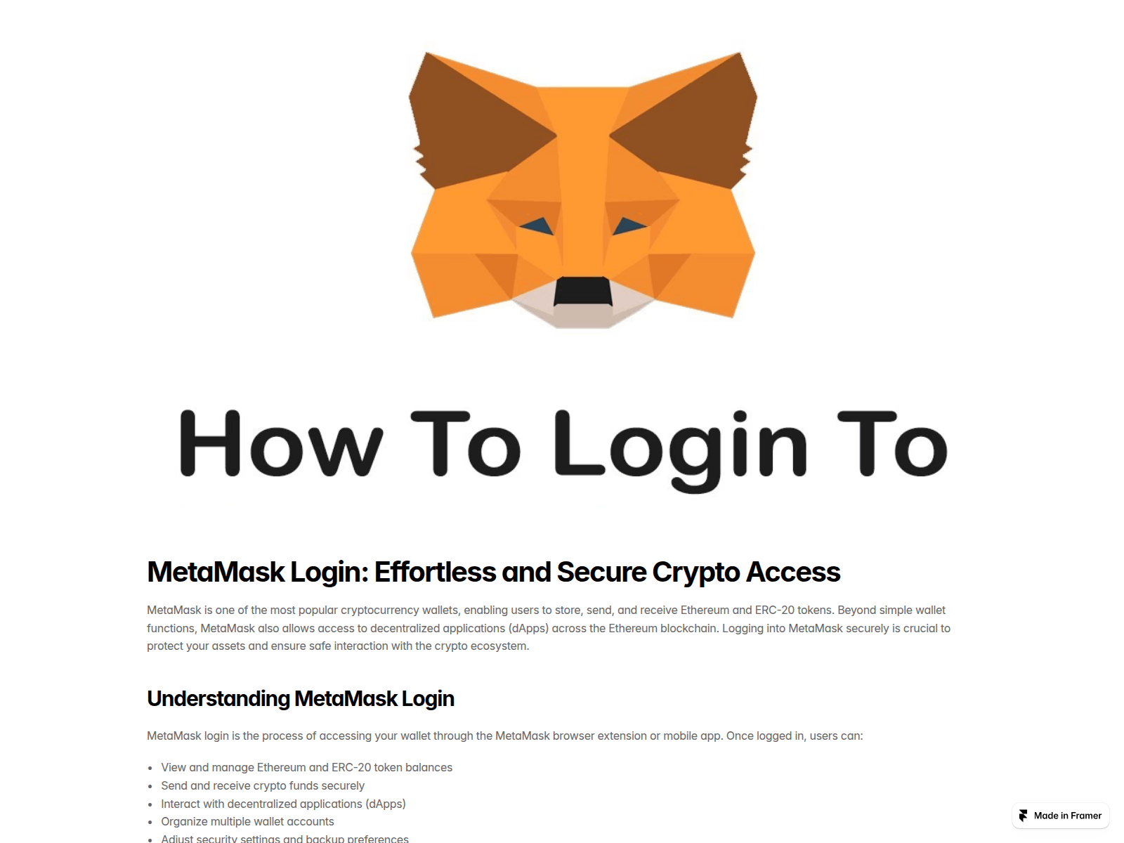 Screenshot of io-metamasklogin.framer.media