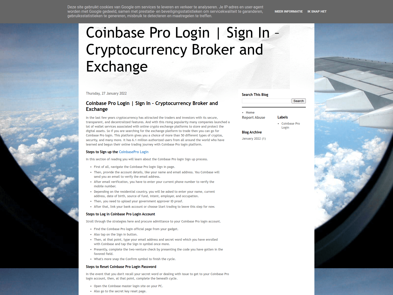 Screenshot of login-coinbase-pro.blogspot.nl