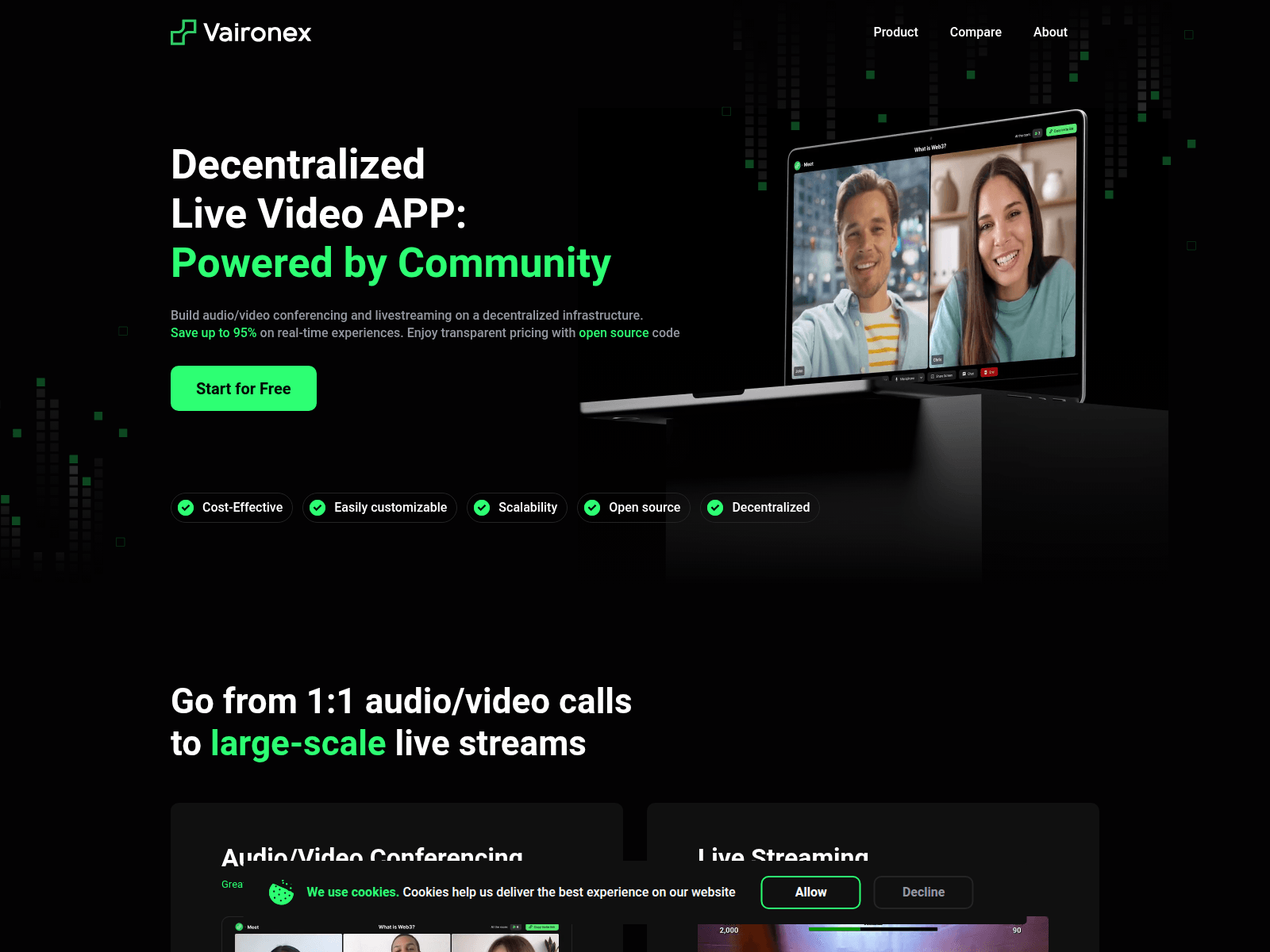 Screenshot of vaironex.app