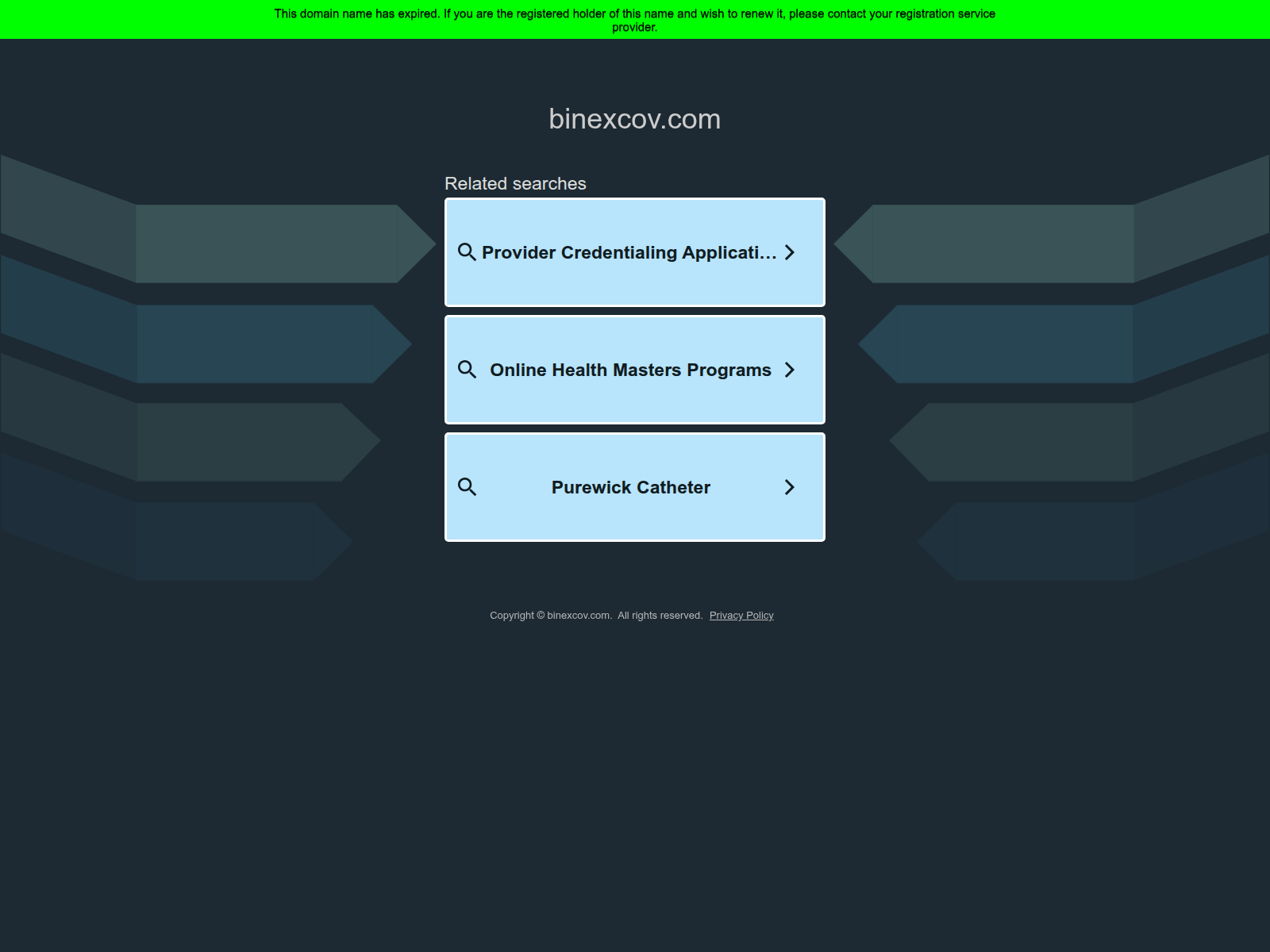 Screenshot of binexcov.com