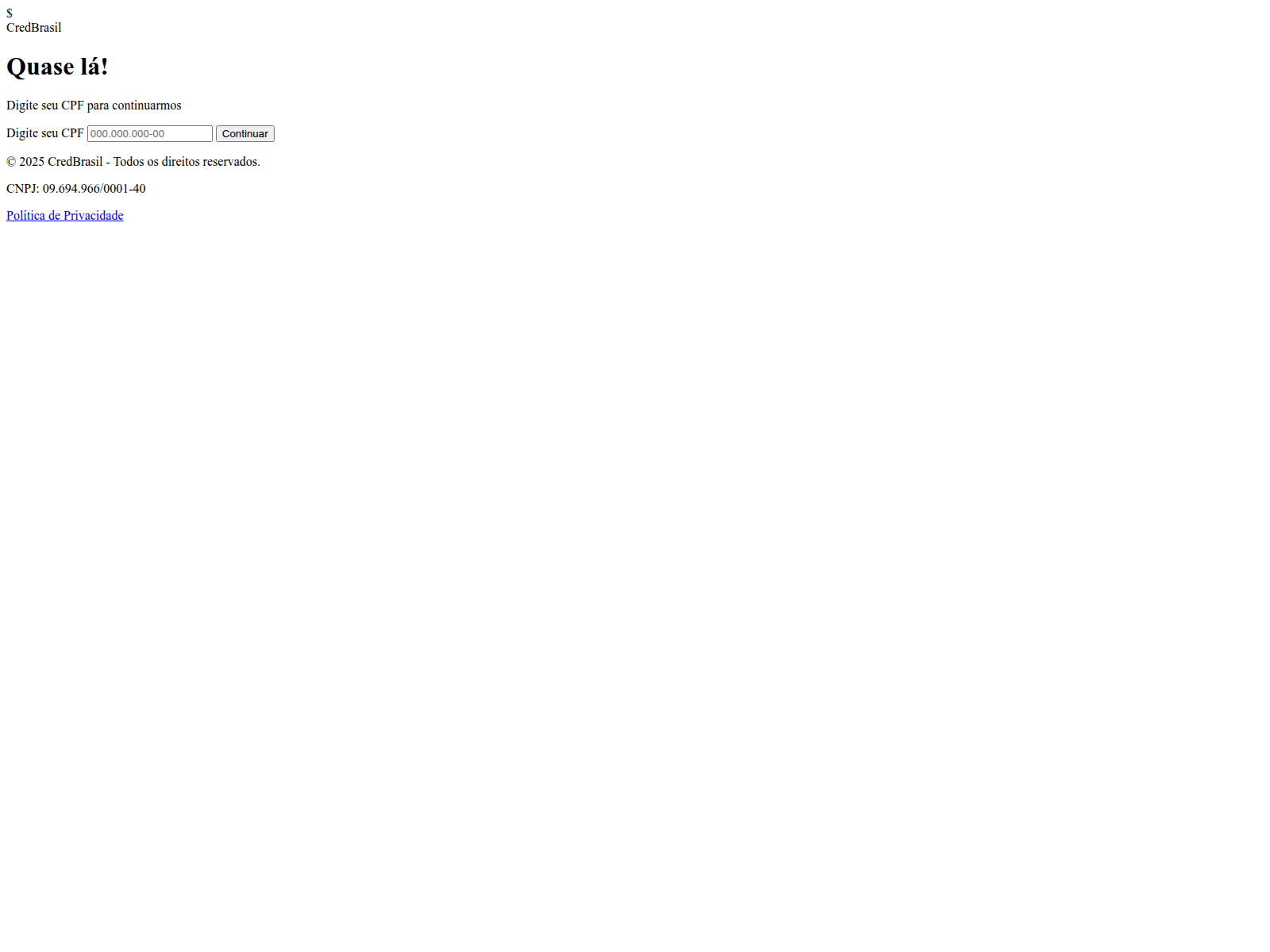 Screenshot of link.consultasaibaja.com.br