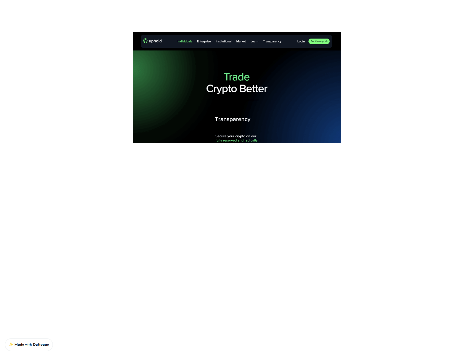 Screenshot of uphold-en-support.daftpage.com