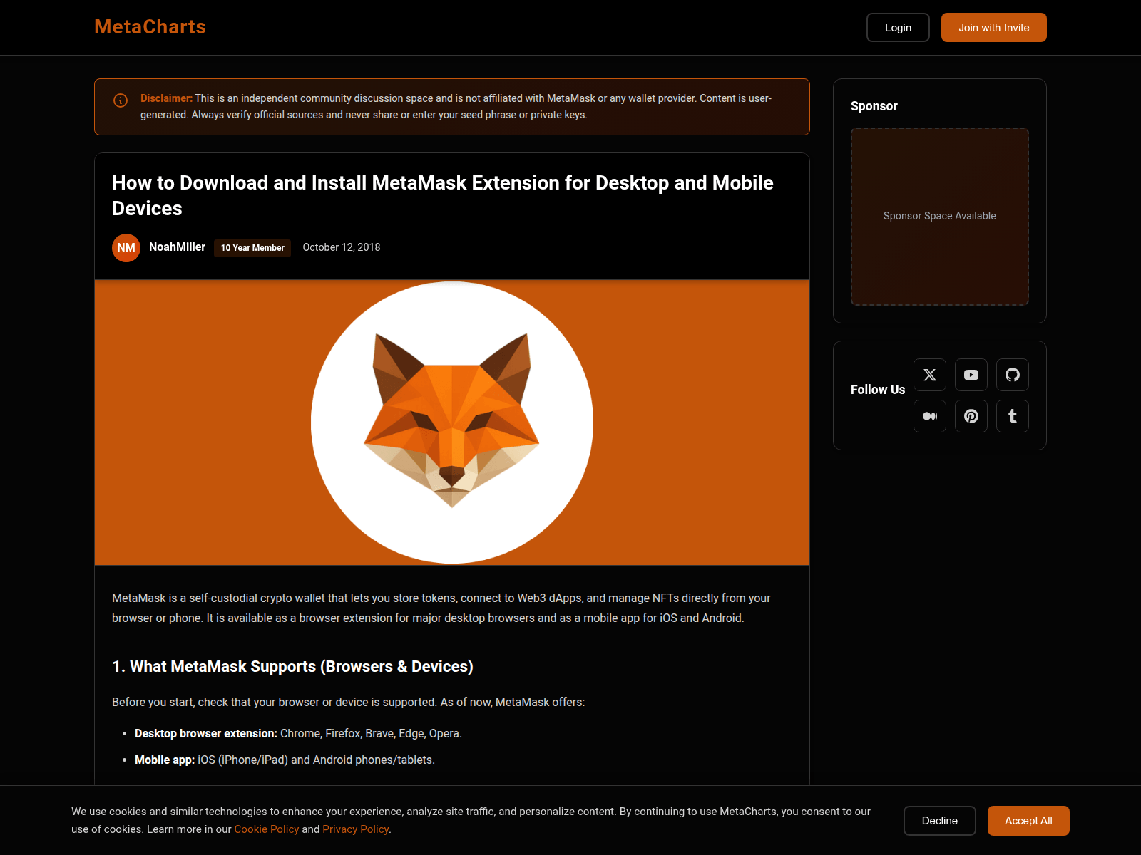 Screenshot of metacharts.github.io