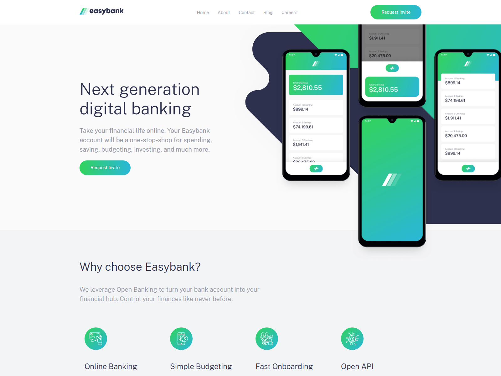 Screenshot of easybank-wine.vercel.app