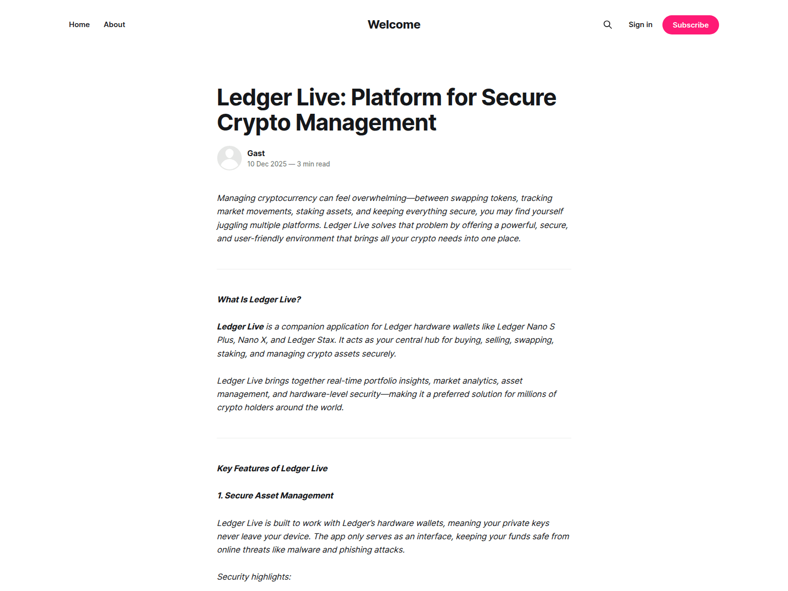 Screenshot of webapplication.ghost.io