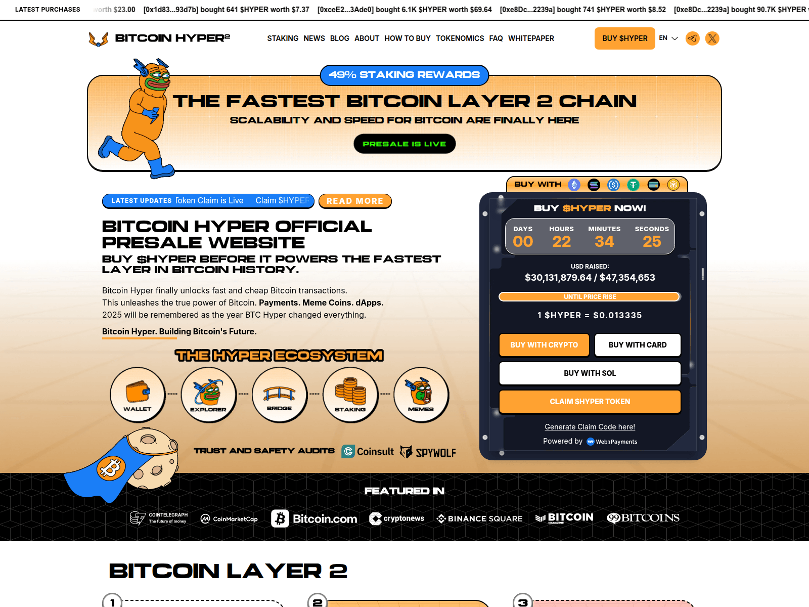 Screenshot of btchyper.claims