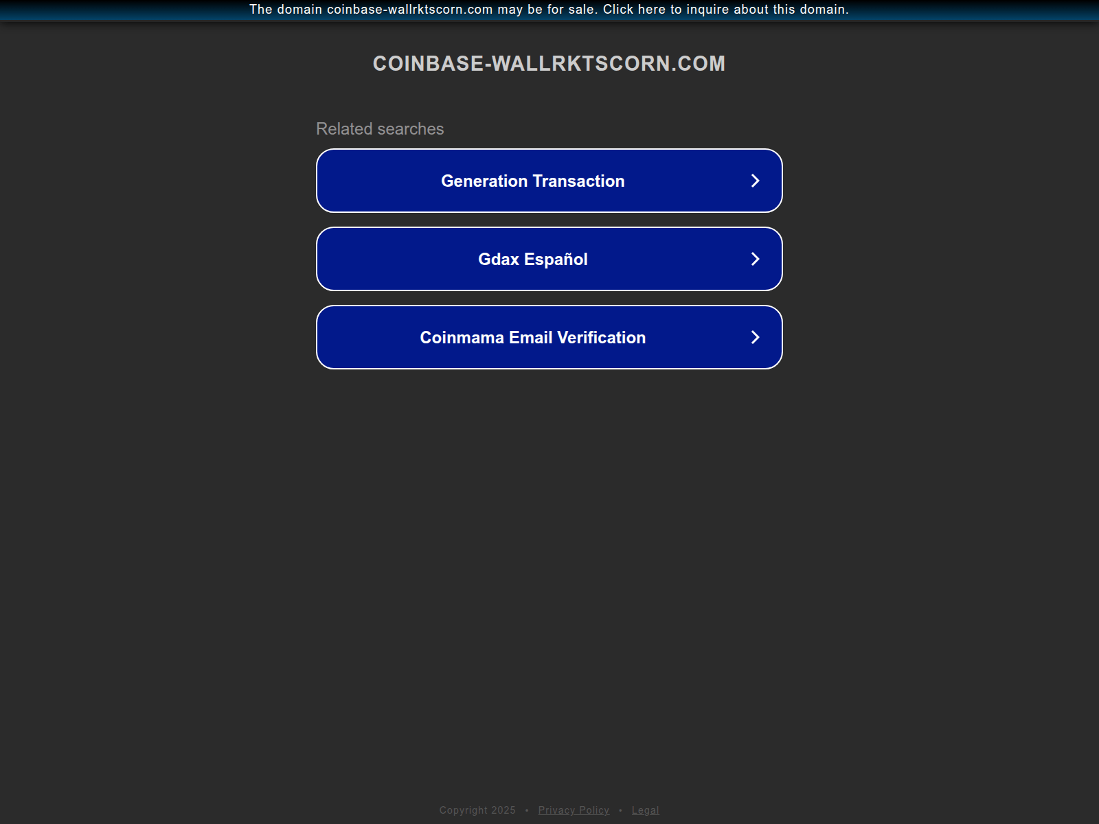 Screenshot of ww25.es.coinbase-wallrktscorn.com