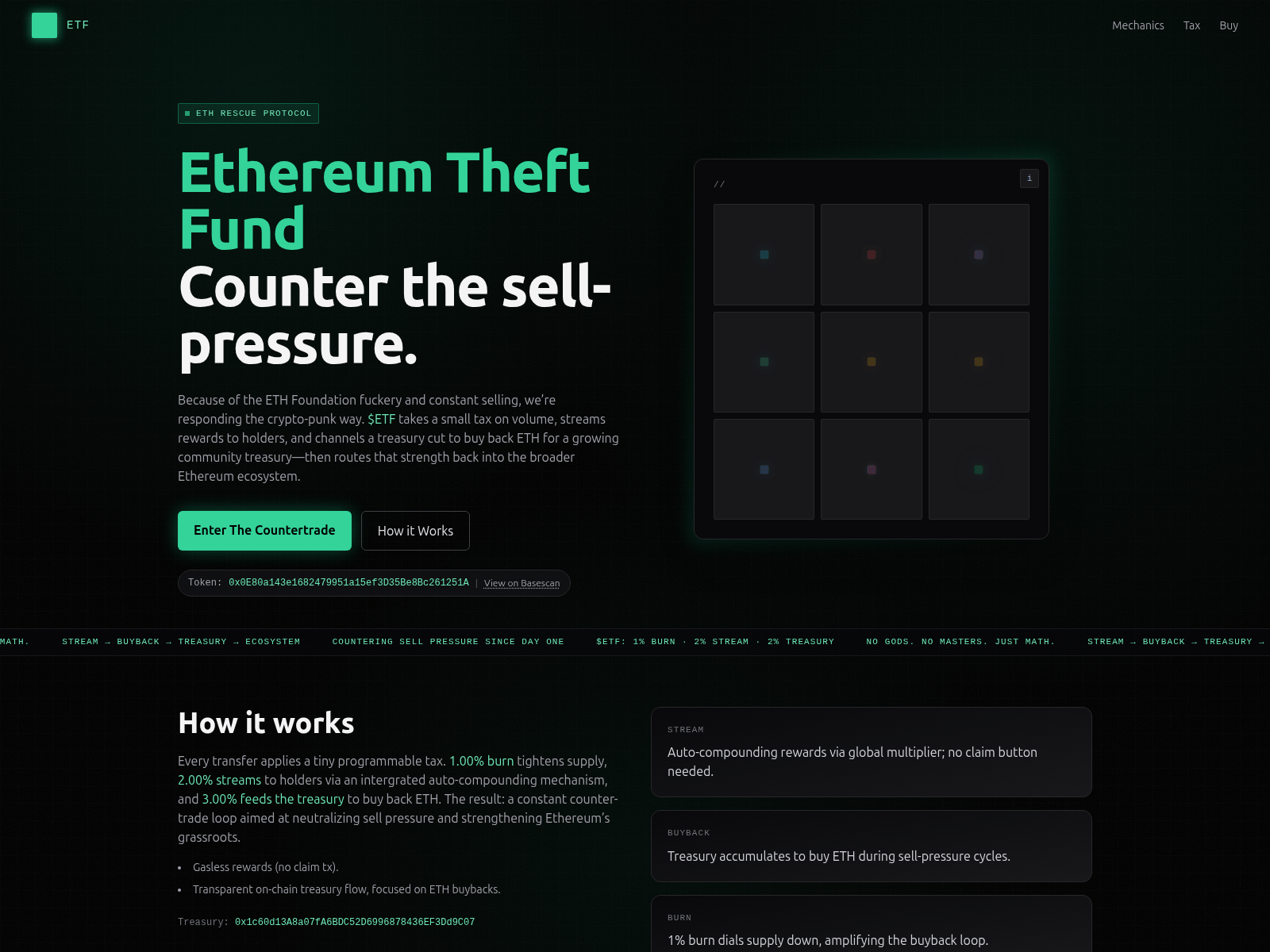 Screenshot of ethrescue.foundation