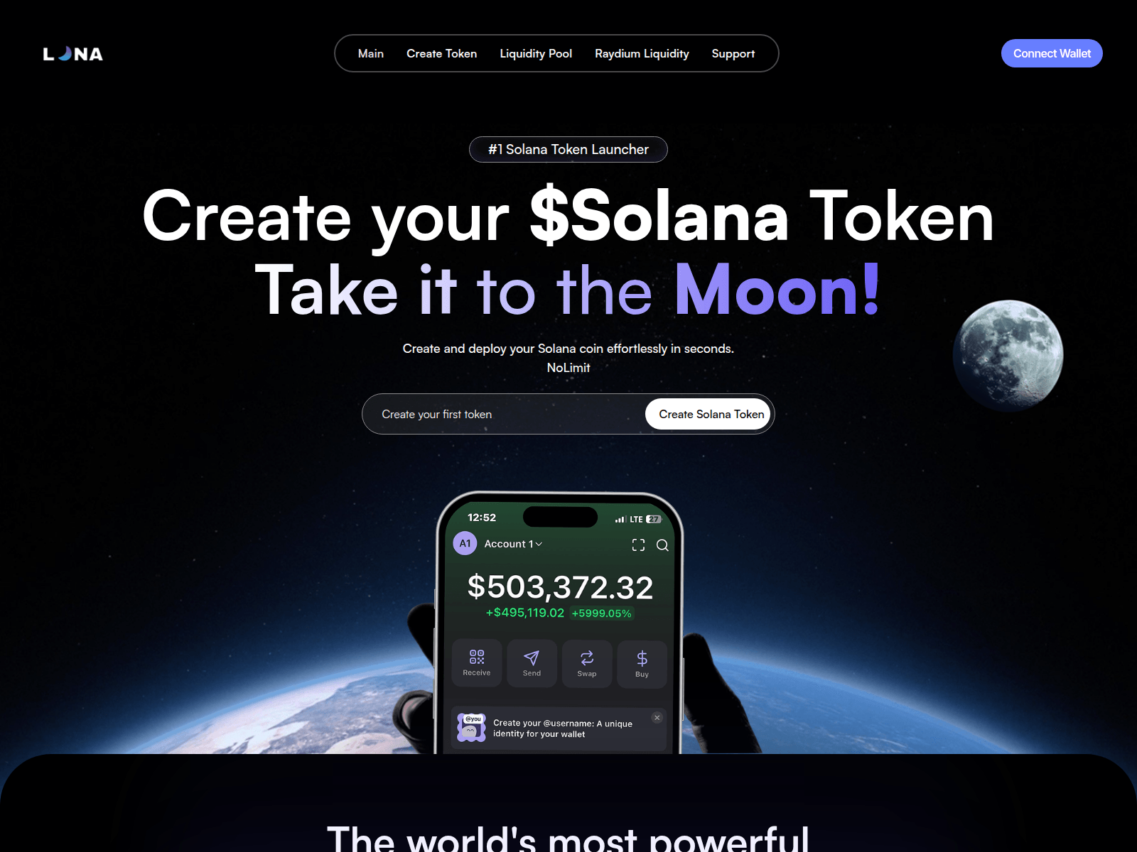 Screenshot of lunacreate.net