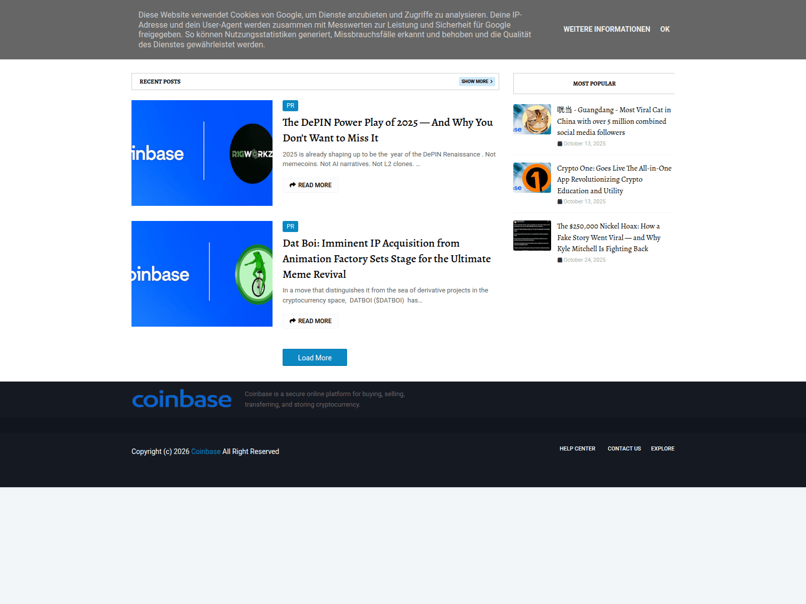 Screenshot of learn-coinbase.blogspot.com