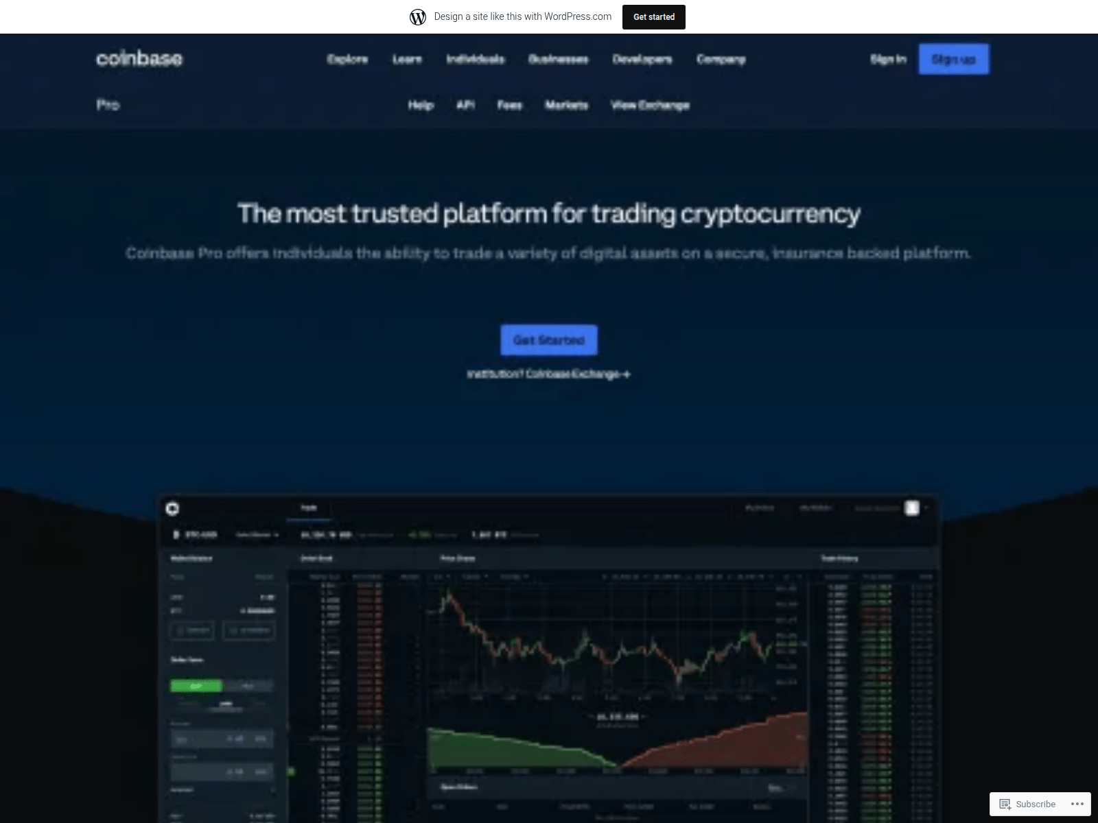 Screenshot of proencoinprotal.wordpress.com