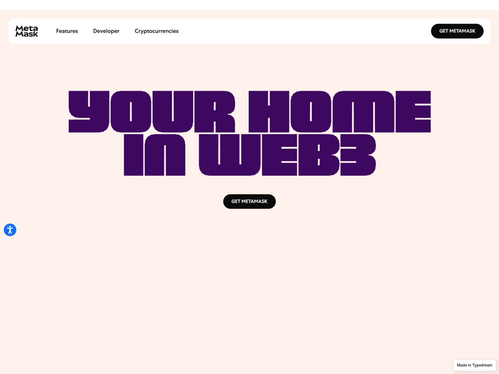 Screenshot of web-metamask-login-us.typedream.app