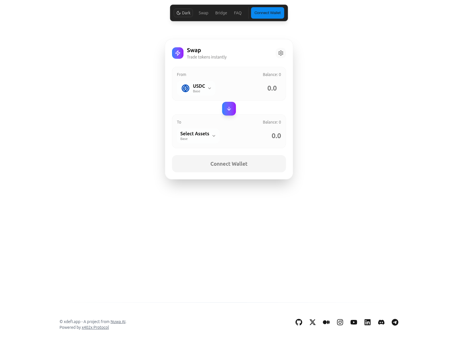 Screenshot of xdefi.app