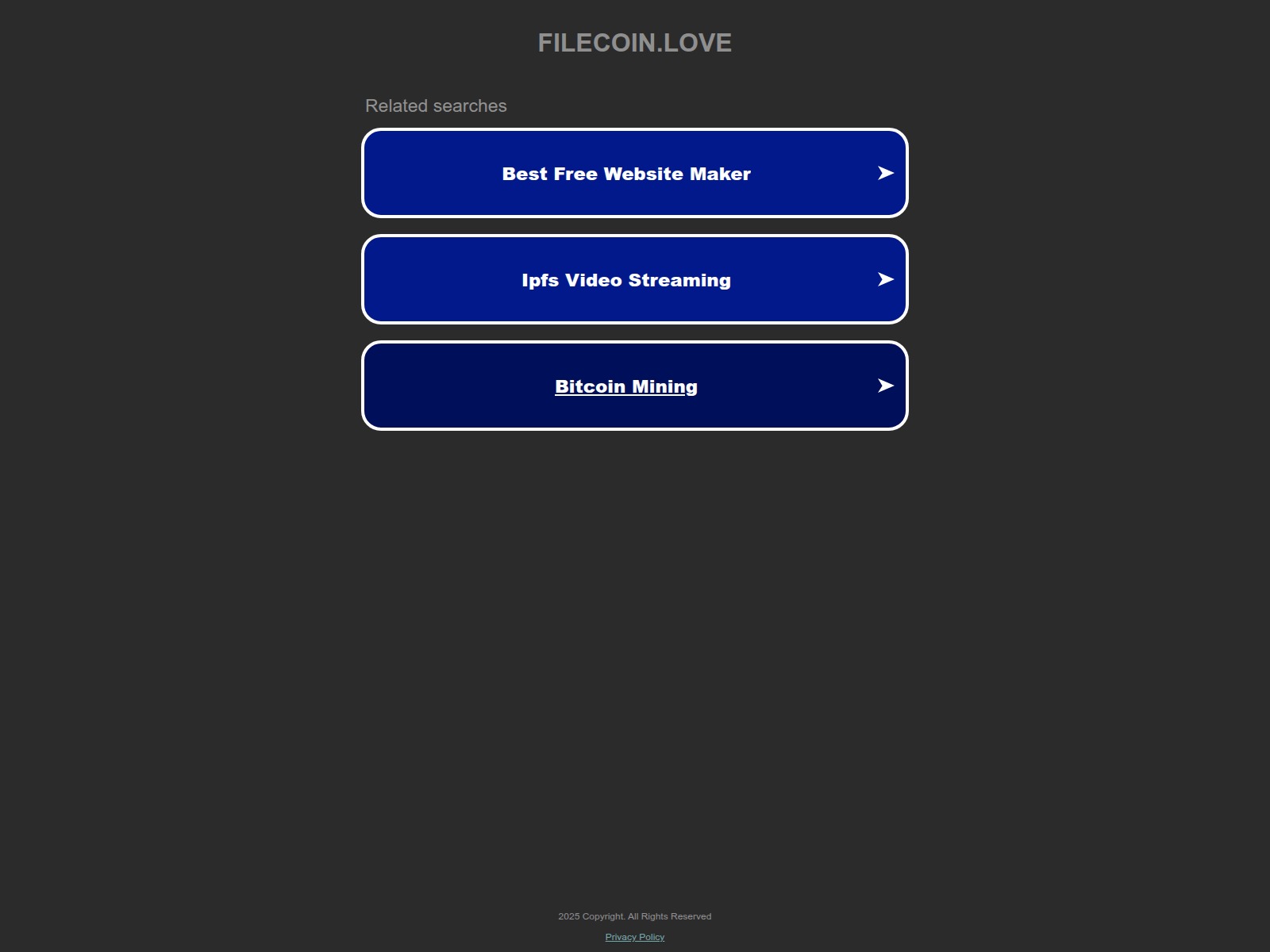 Screenshot of filecoin.love